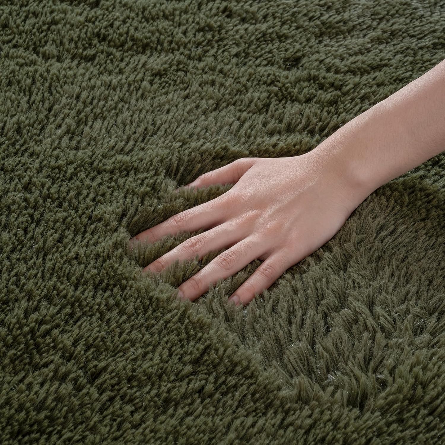 Alfombra peluda ultra suave para sala de estar, de 5 x 7 pies, para interior, moderna, esponjosa, mullida para dormitorio, alfombra de felpa