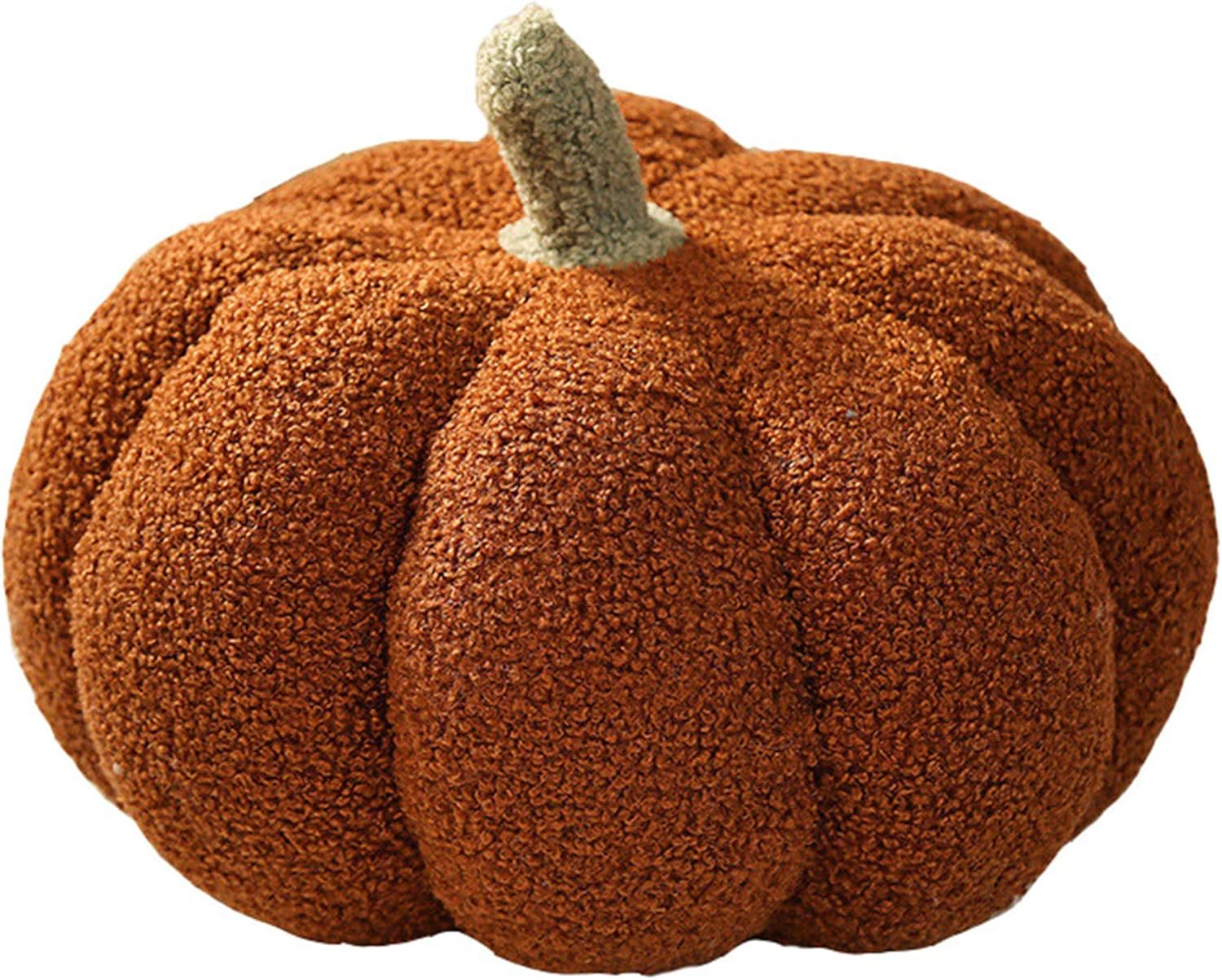 Almohada decorativa de calabaza, cojín de suelo, cojín de sofá, almohada de lectura para automóvil (marrón, 13.7 pulgadas)