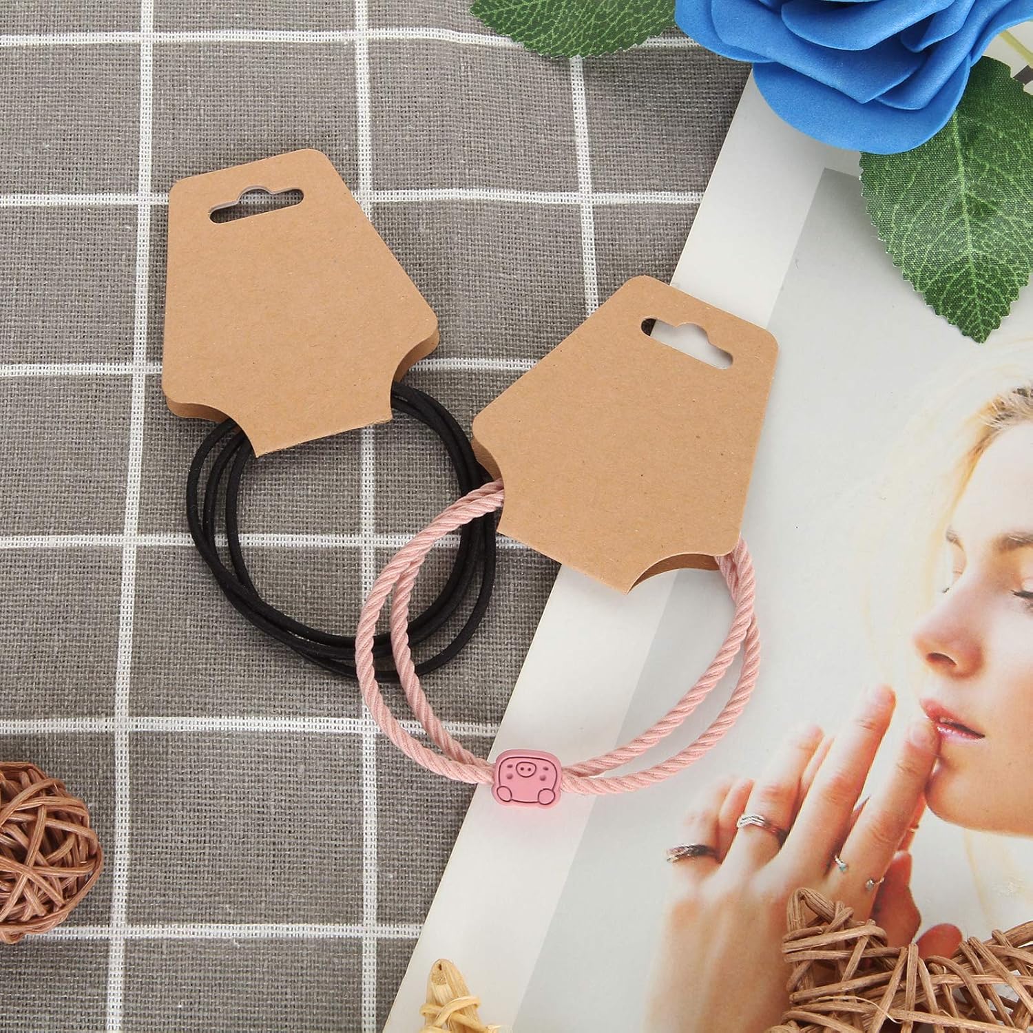 LISHINE 400 tarjetas de collar con adhesivo, tarjetas de exhibición de llavero para embalaje, tarjeta de exhibición de pulseras para vender,