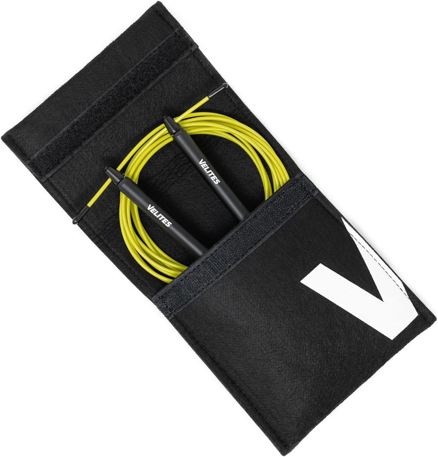 Velites – Cuerda de saltar lastrada para crosstraining, boxeo y fitness Fire 2.0, ideal para doble salto, cuerda de velocidad de aluminio (balastos