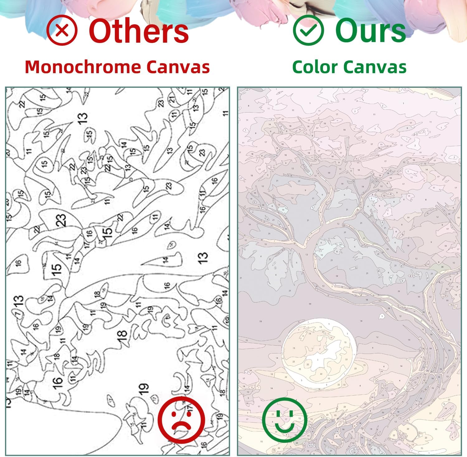 Aestalrcus Kit de pintura por números para adultos, pintura de árboles por números para adultos, kits de pintura acrílica para adultos por números