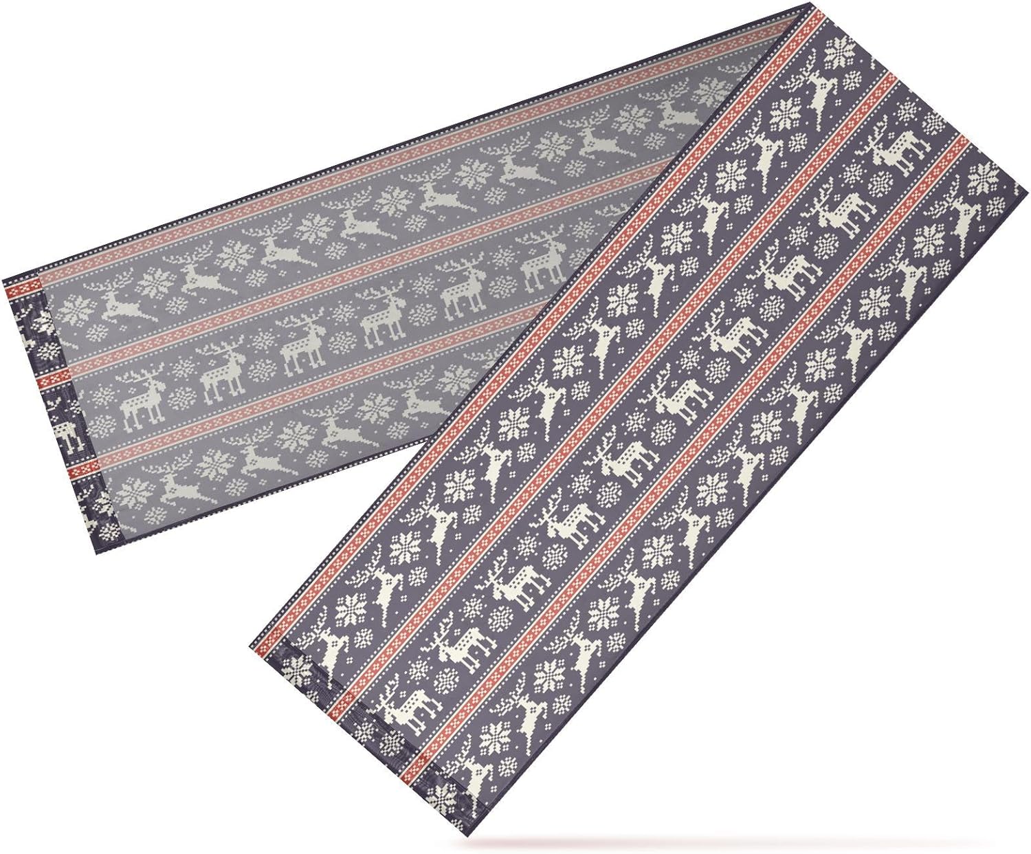 Christmas Deers Elks Table Runner for Dining Table Decor Christmas Table Runner 108 Inches Long