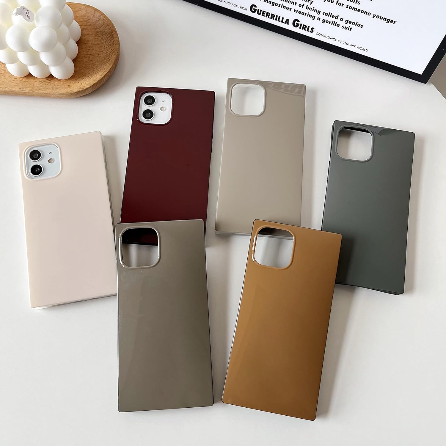 Cocomii Funda cuadrada diseñada para iPhone 14 Pro Max, compatible con MagSafe, delgada, brillante, color sólido, neutros atemporales, fácil de