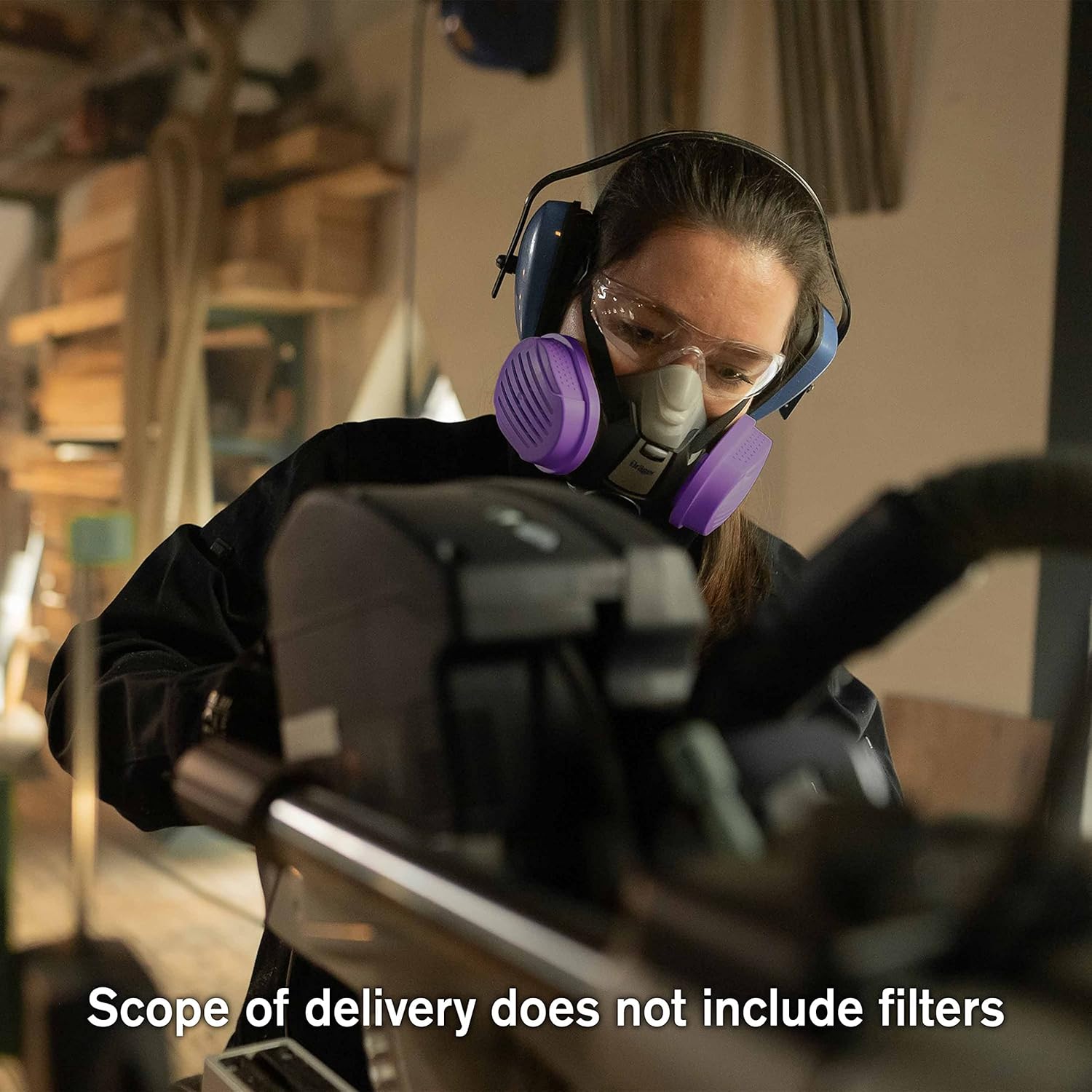 Dräger X-plore 3300 Máscara respiradora de media cara, tamaño L, aprobada por NIOSH