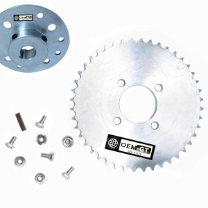 Piñón trasero y buje para Mini Bike Go Kart 44 dientes para cadena 4041420 eje de 1 pulgada. Piñón trasero y buje para Mini Bike Go Kart 44 dientes para cadena 4041420 eje de 1 pulgada.