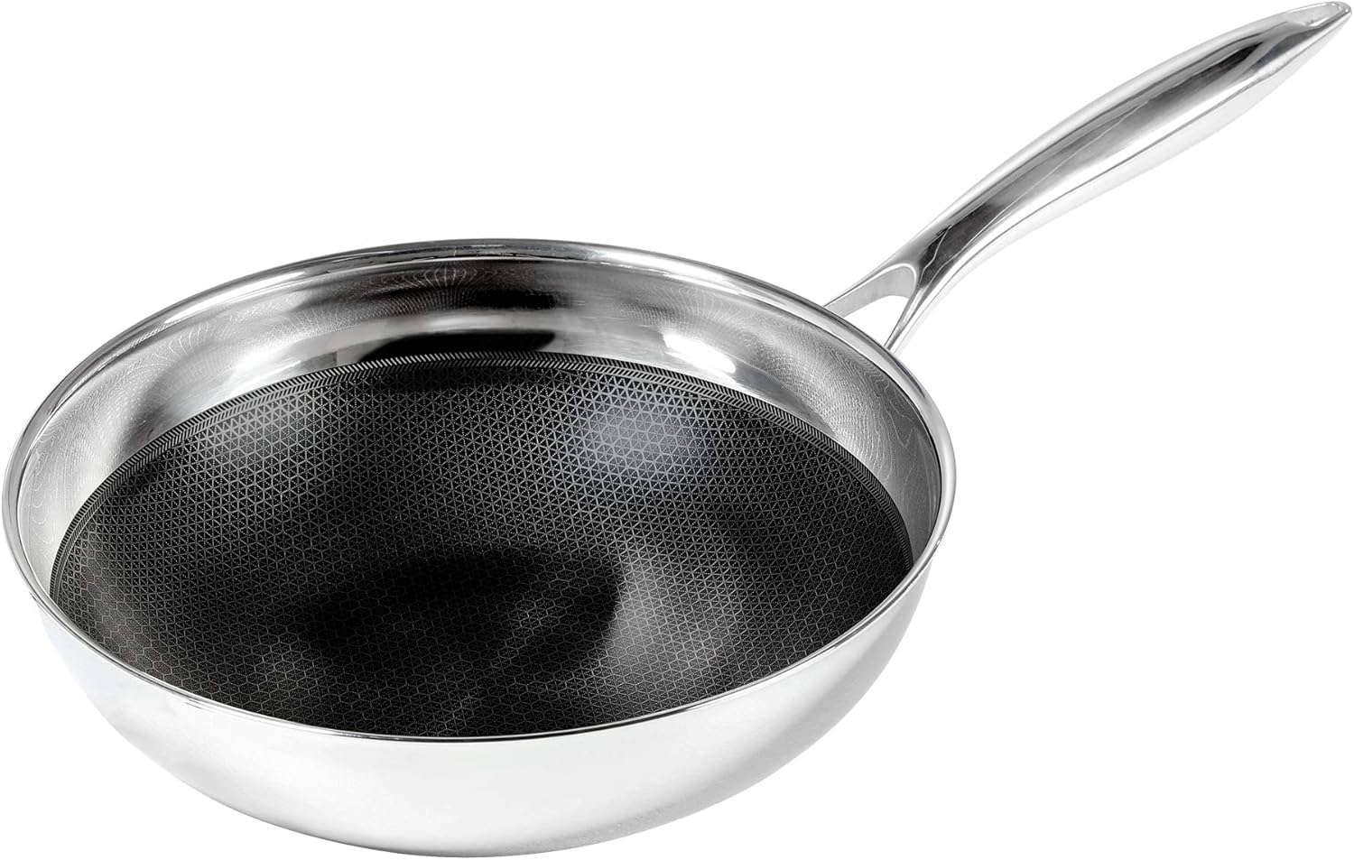 Sartén antiadherente de acero híbrido, cubo negro, de Frieling EE.UU, Negro