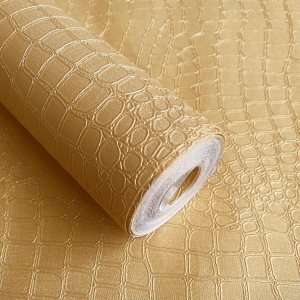 Papel tapiz dorado de 17.7 x 236.3 pulgadas, con textura de cocodrilo, papel adhesivo 3D dorado, impermeable, papel tapiz de lujo para dormitorio, Papel tapiz dorado de 17.7 x 236.3 pulgadas, con textura de cocodrilo, papel adhesivo 3D dorado, impermeable, papel tapiz de lujo para dormitorio,