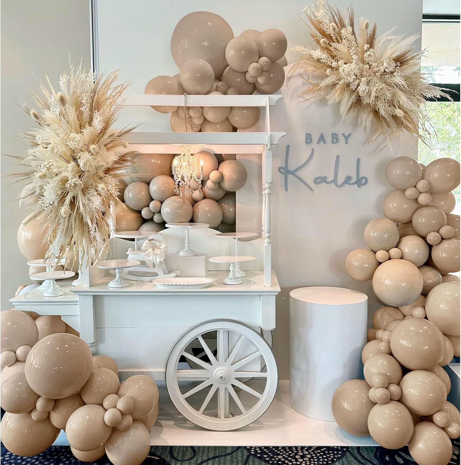 Tan Balloons Double Stuffed Nude Brown Balloons Garland Apricot Balloons Different Sizes Neutral Balloon Arch Kit for Teddy Bear Baby Showers