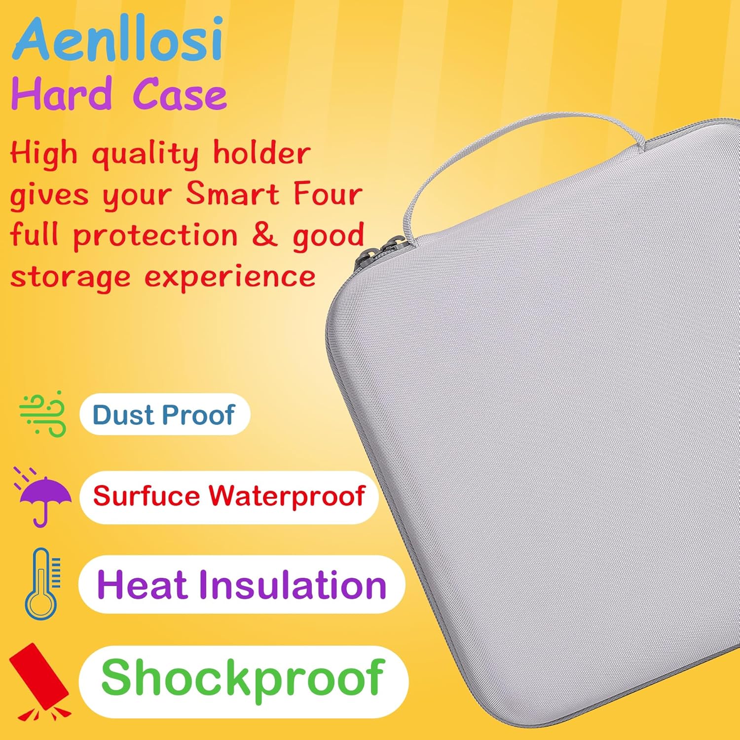 Aenllosi Funda rígida de almacenamiento compatible con GiiKER Smart Four 3D AI 4 in a Row Game, organizador protector para juegos de mesa de
