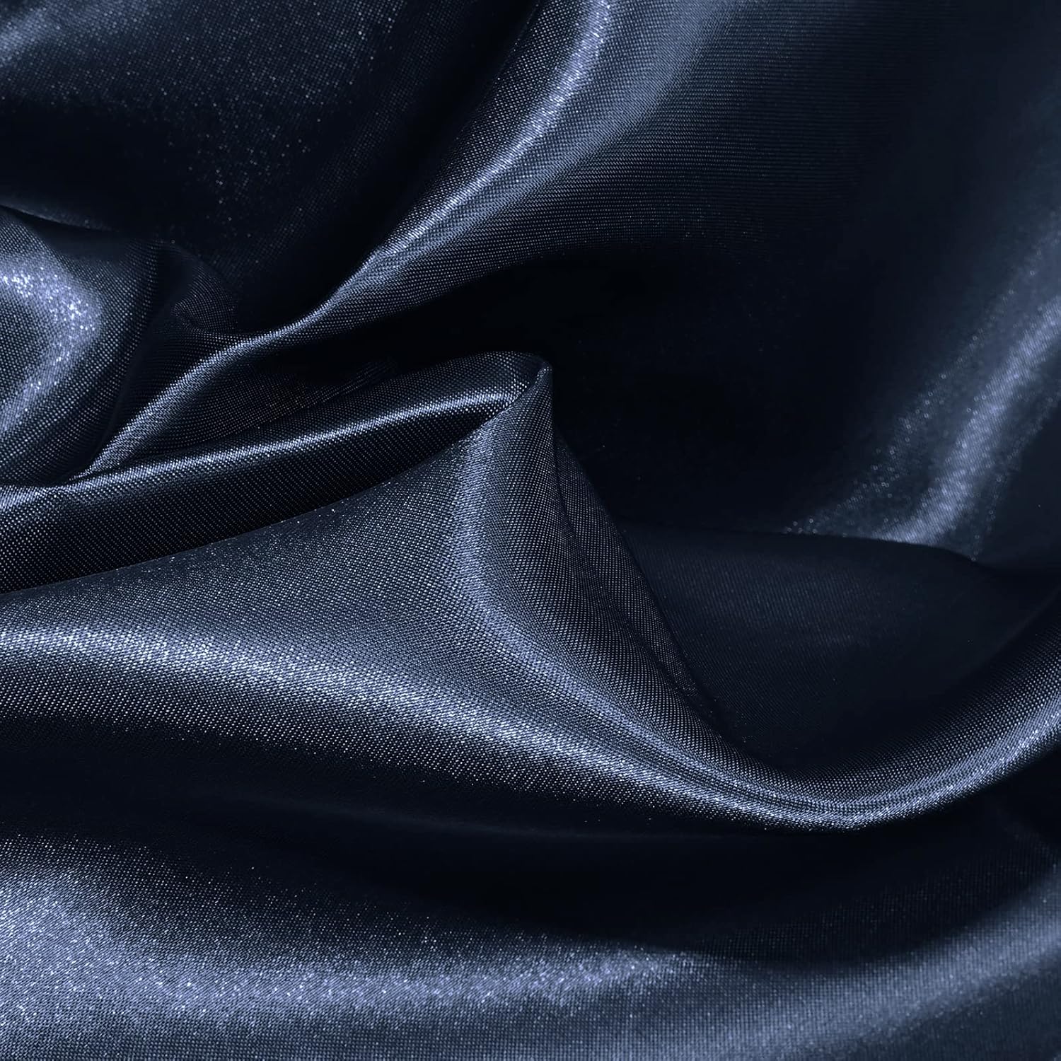 VACVELT The Yard, tela de satén azul marino de 60 pulgadas de ancho, tela de satén brillante y suave, tela de satén sedosa para vestidos de novia,