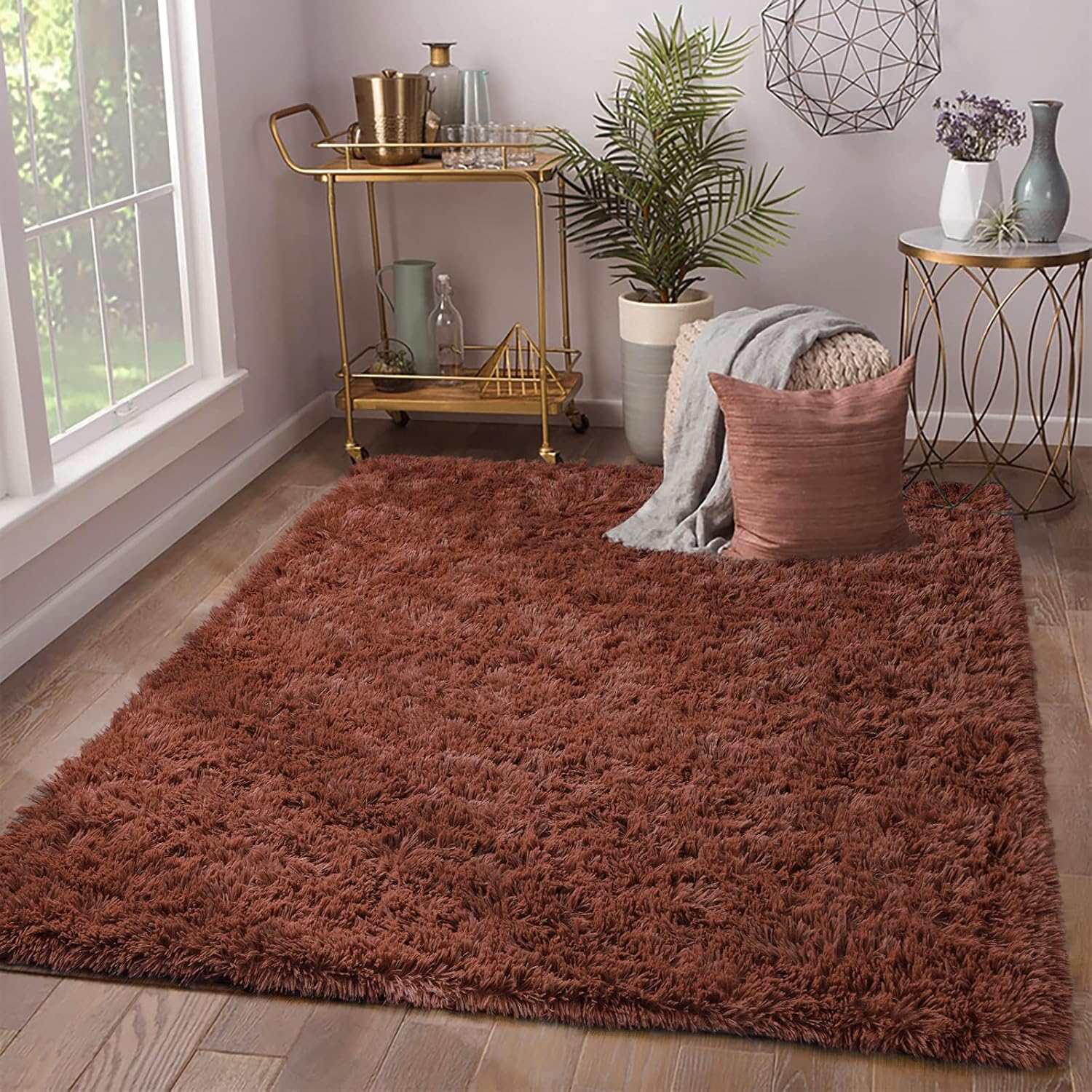Terrug – Alfombras de área supersuaves de estilo moderno para dormitorio, sala de estar, habitación, decoración de interiores del hogar cómoda