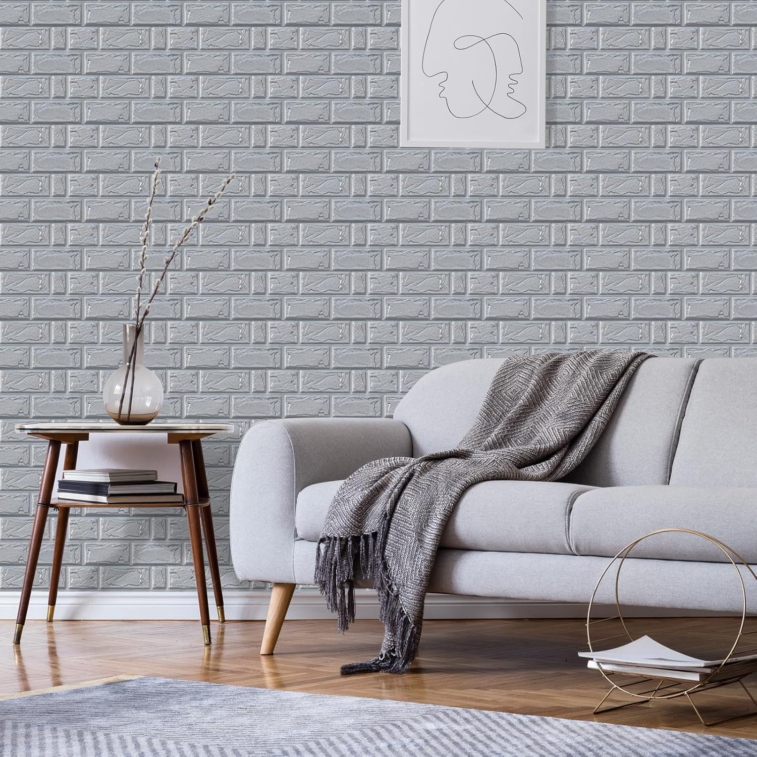 WAPANE Papel tapiz de ladrillo 3D autoadhesivo, 10 paneles de pared autoadhesivos, espuma de polietileno impermeable, pintable, para dormitorio,