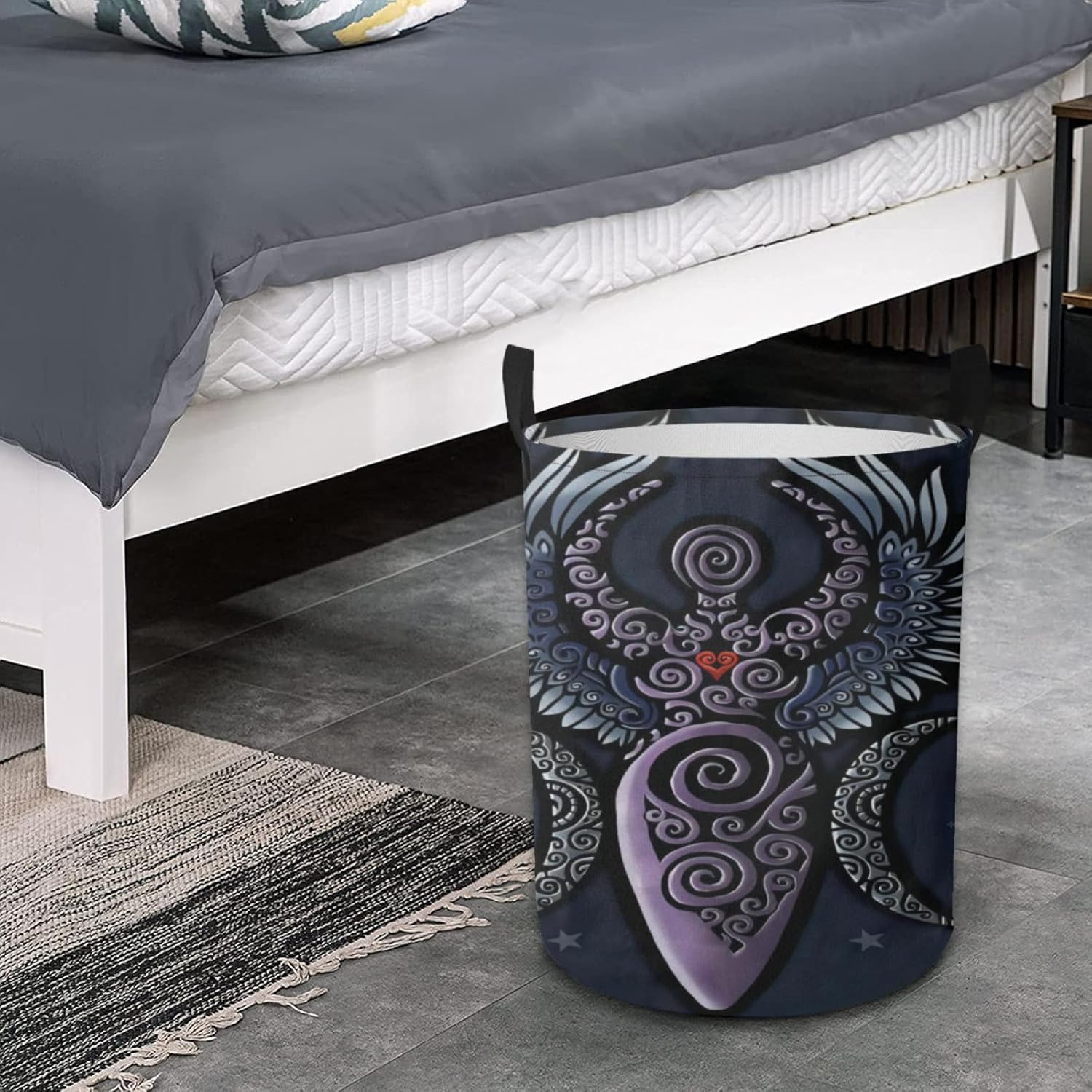 Cesta de lavandería Tree Life Spiral Goddess Wiccan – Cesta de almacenamiento plegable para baño, habitación, decoración del hogar