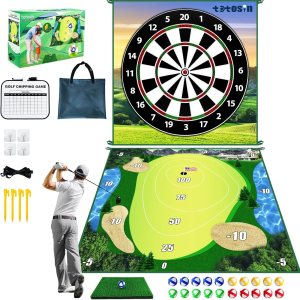 Golf Chipping Game with Golf Hitting Mat, 70″x70″ Double Sided Golf Training Mat with 20 Sticky Balls,Golf Practice Mat Kits Indoor Outdoor Golf Golf Chipping Game with Golf Hitting Mat, 70″x70″ Double Sided Golf Training Mat with 20 Sticky Balls,Golf Practice Mat Kits Indoor Outdoor Golf