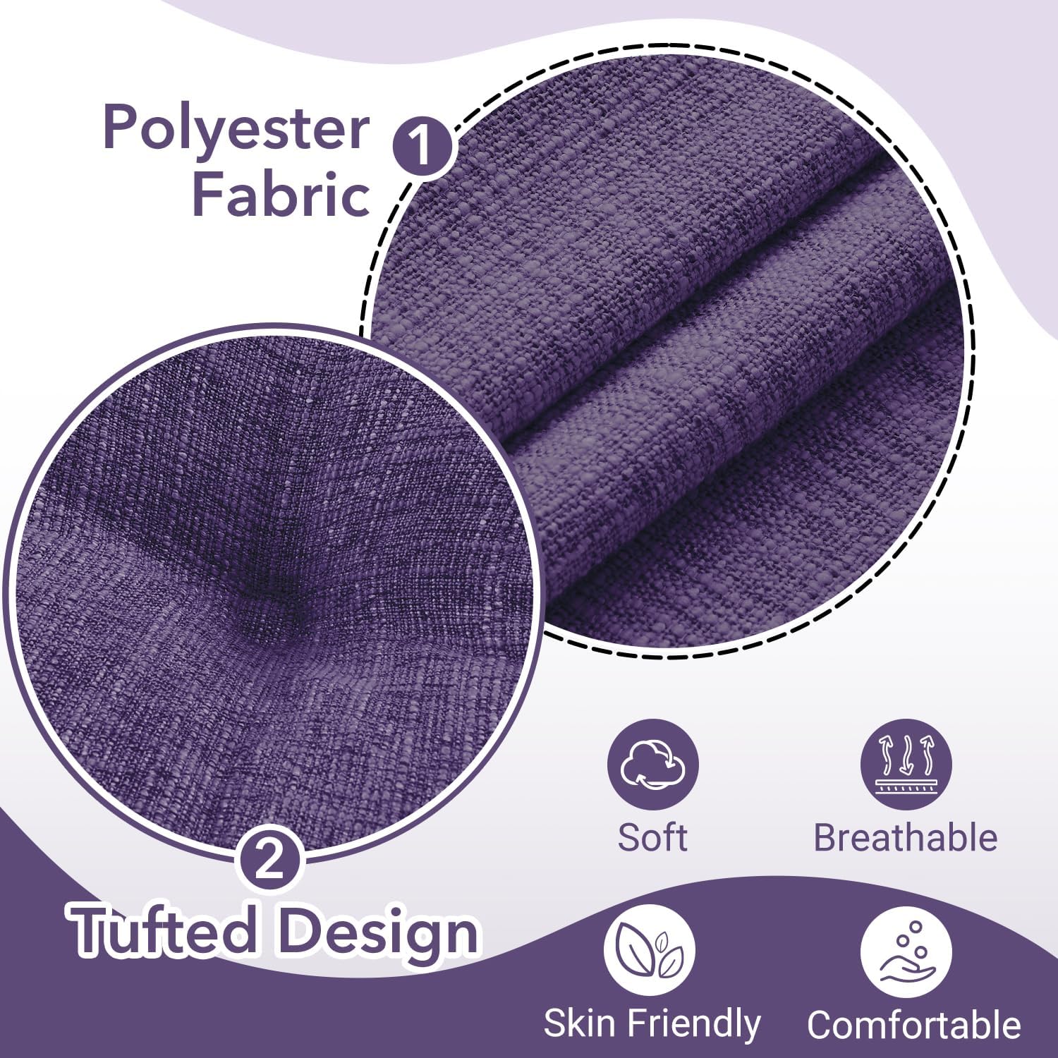 downluxe Cojines para sillas de interior para sillas de comedor, almohadillas de espuma viscoelástica texturizadas para sillas de cocina con lazos y
