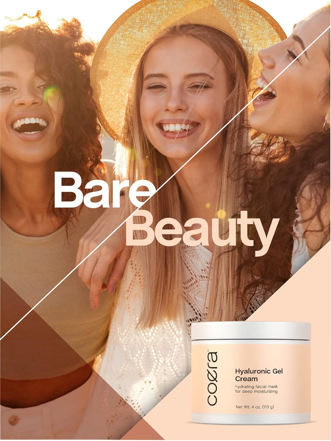 Crema de gel hialurónico  4 onzas  Máscara hidratante e hidratante profunda para la cara  Sin parabenos ni fragancia