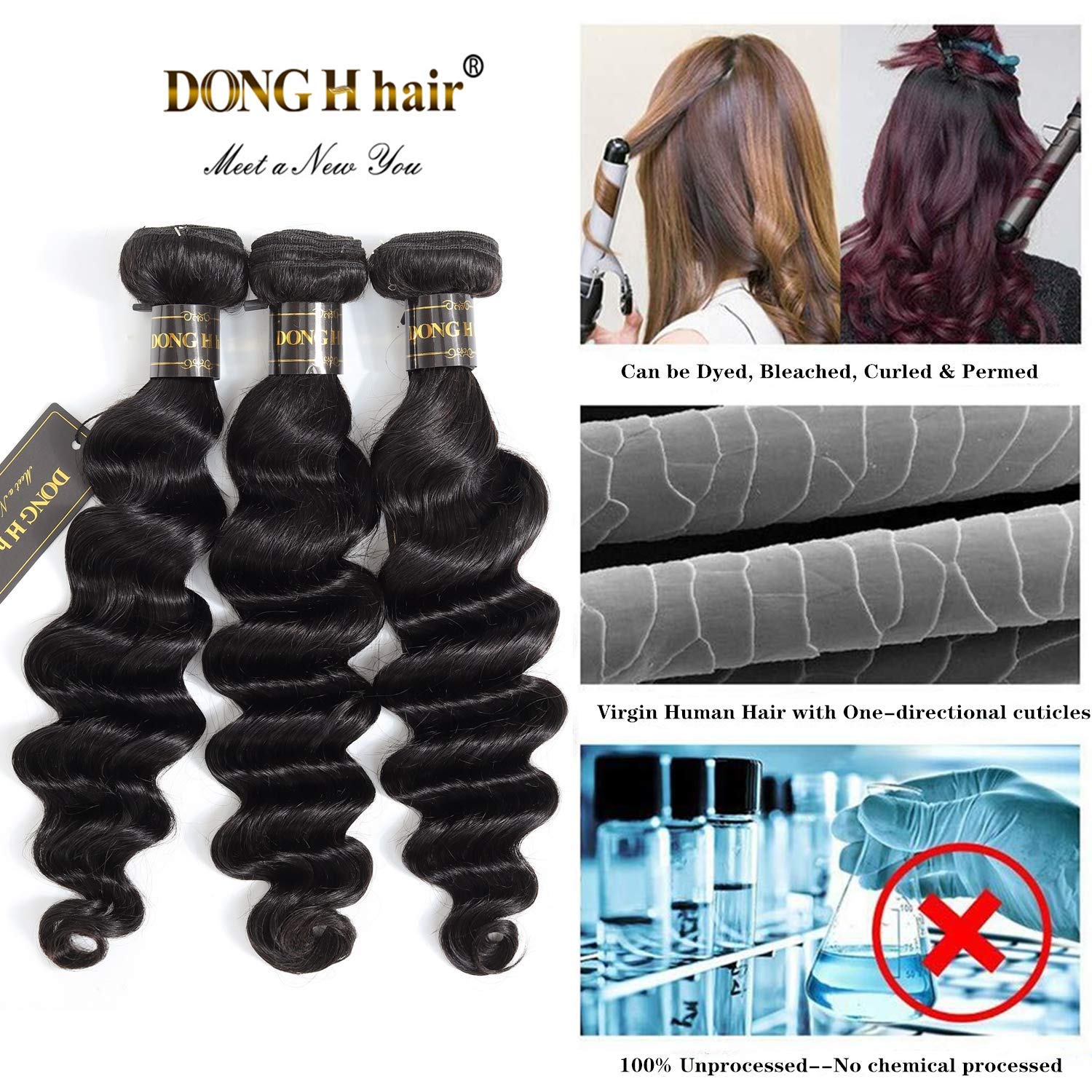 Paquetes individuales de cabello humano virgen peruano 9A de onda profunda, paquetes individuales de ondas sueltas, paquetes húmedos y ondulados,