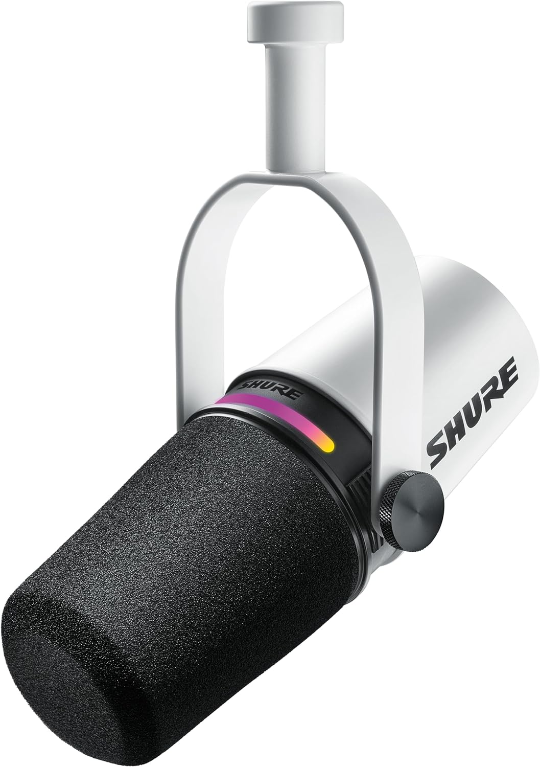 Shure Micrófono de podcast MV7+. Audio mejorado, panel táctil LED, salidas USB-C y XLR, modo de nivel automático, filtro pop digital, efectos de