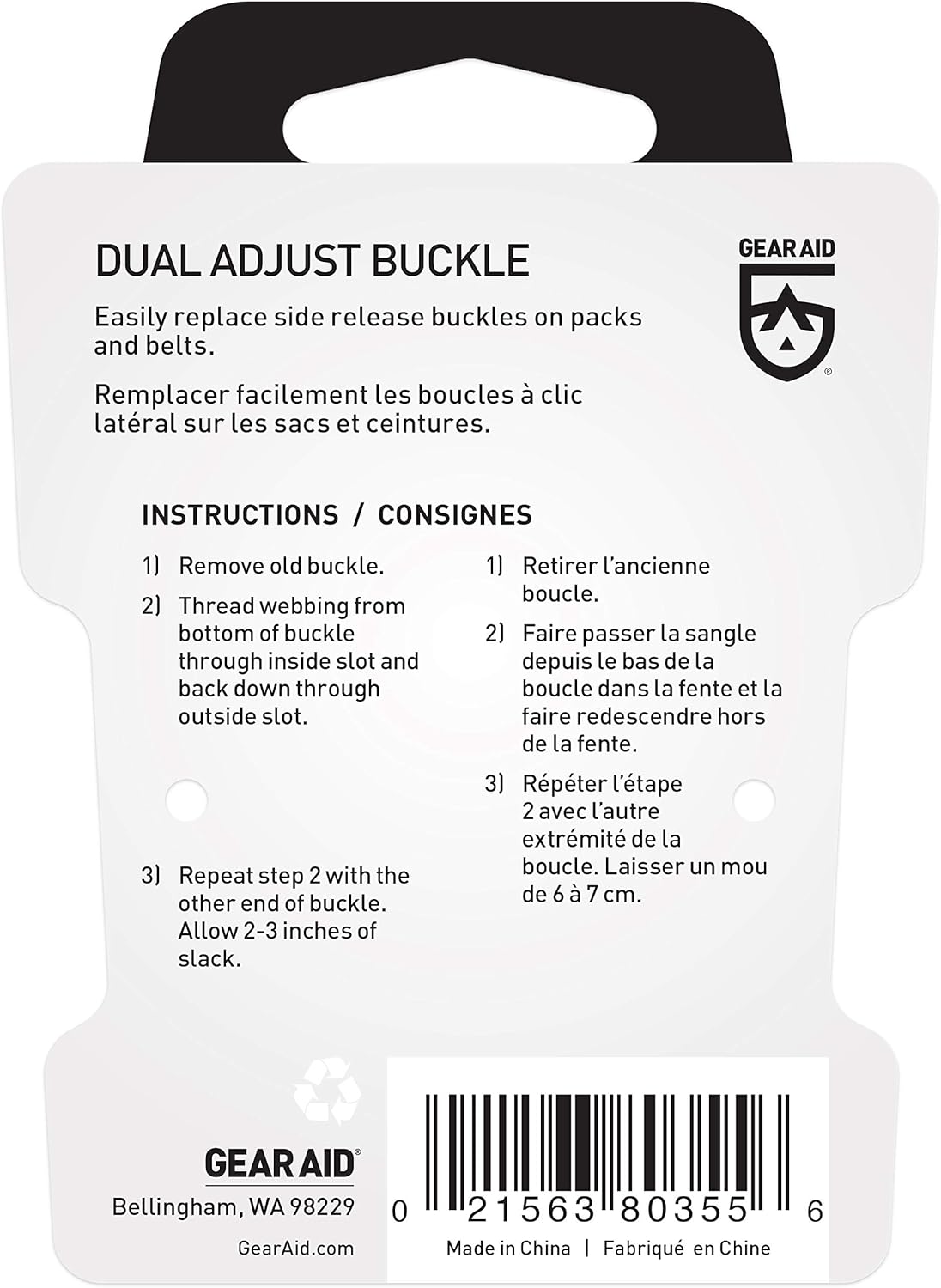 GEAR AID Kit de hebilla de ajuste doble