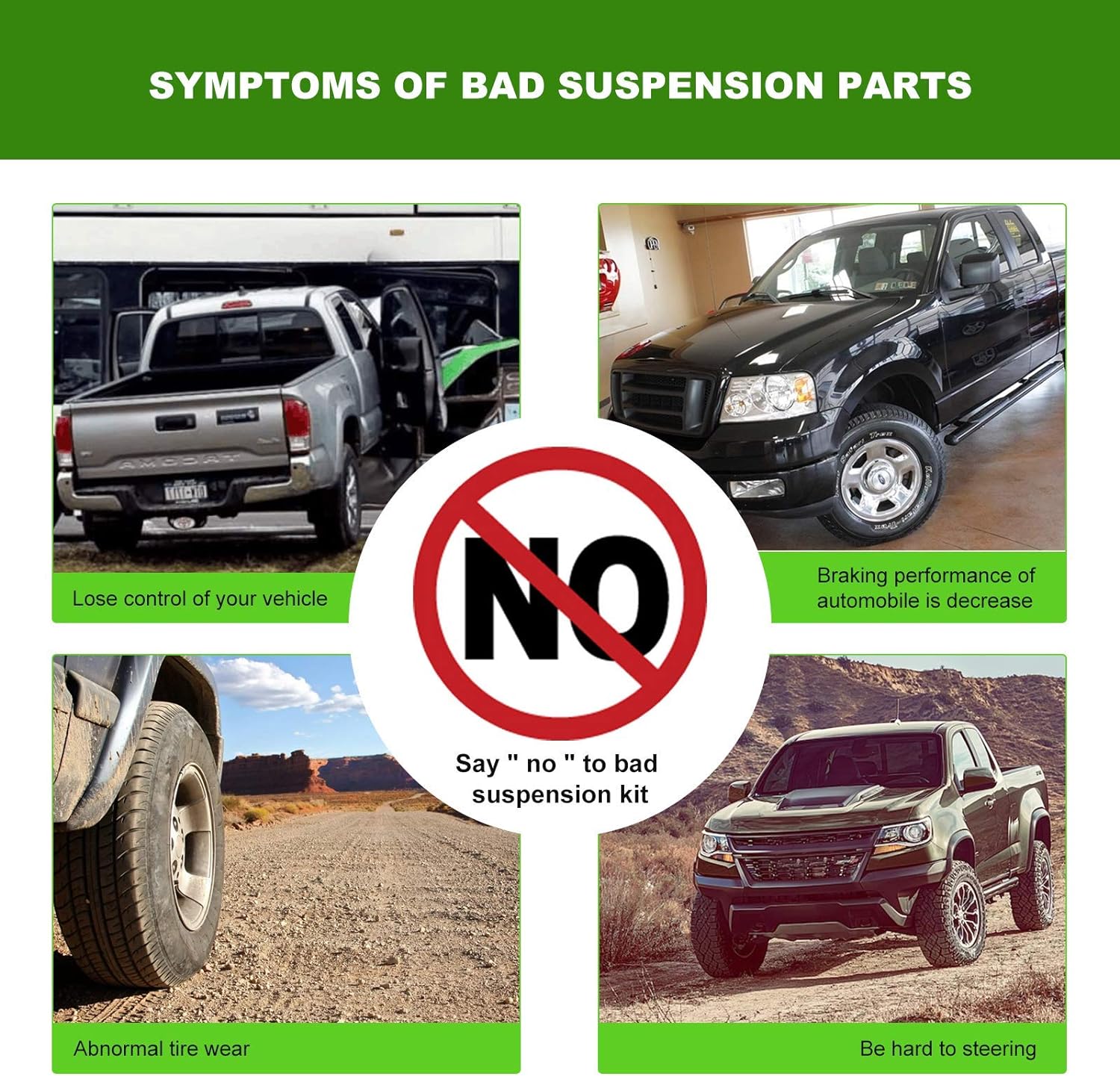 SCITOO Kit de suspensión de 2 piezas 2 barras estabilizadoras delanteras de barra estabilizadora para Toyota 4Runner 2000-2002 para Toyota Tundra