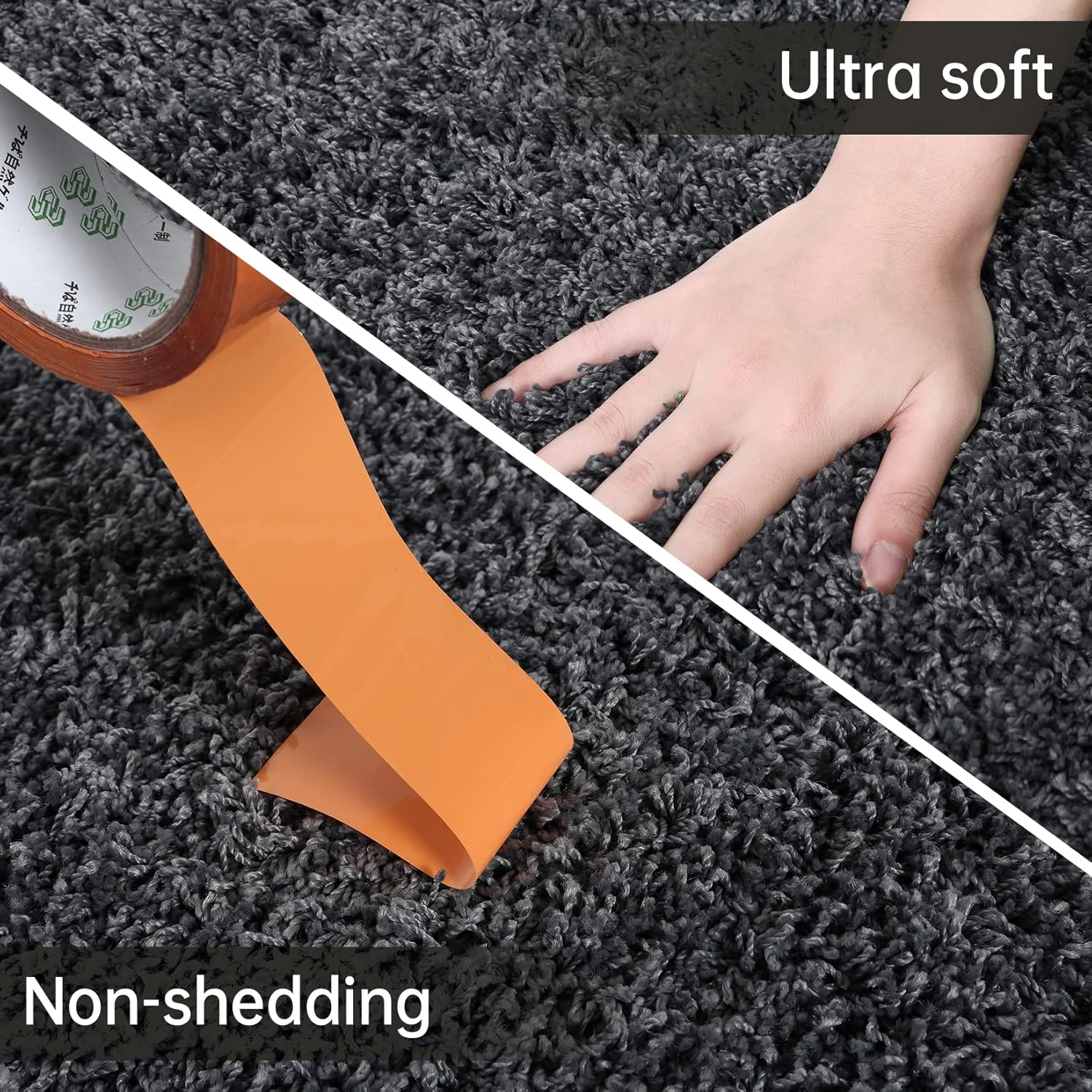 COZYLOOM Alfombra de área de 2 x 3 pies, suave y acogedora para interiores, alfombra de felpa peluda de primera calidad, antideslizante, no