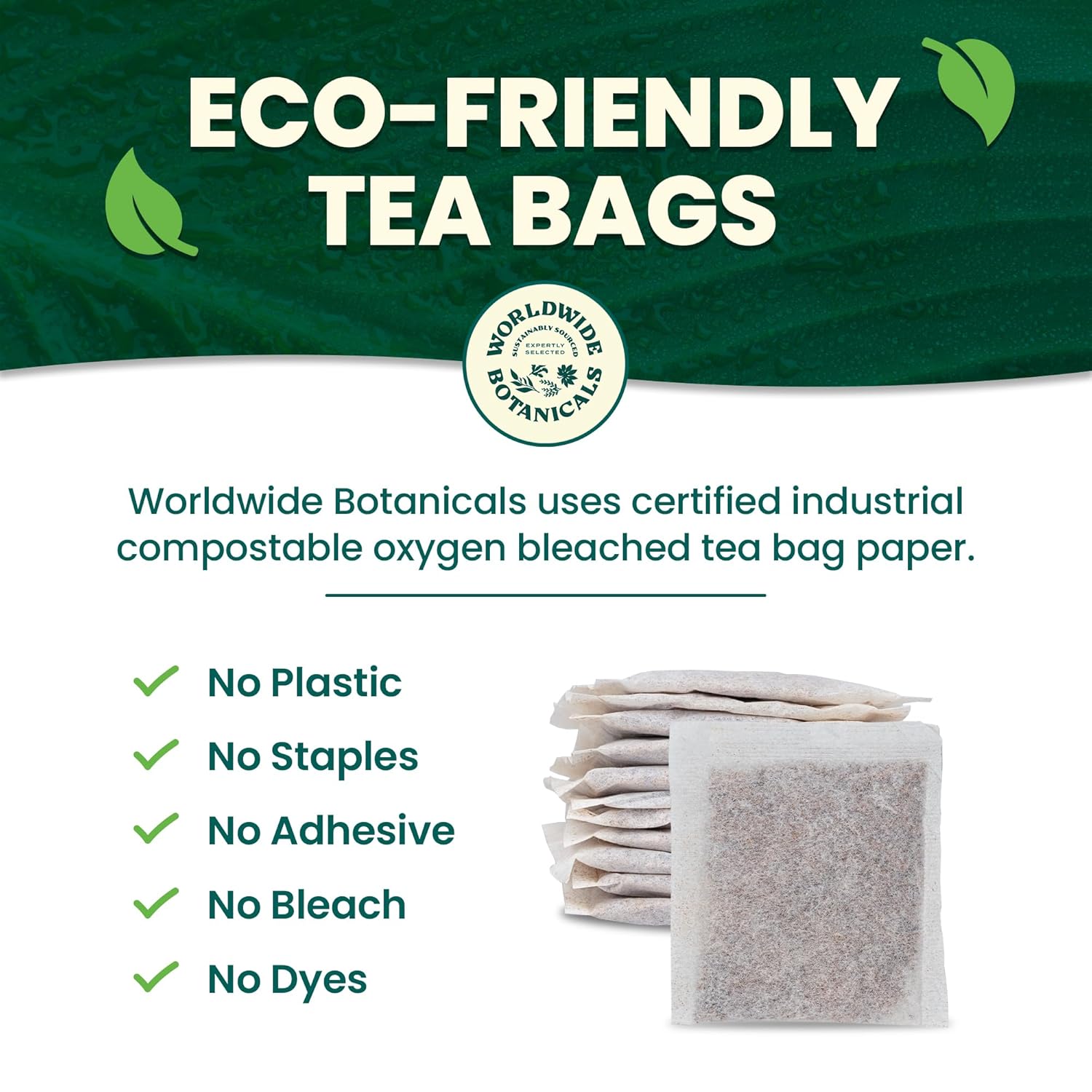 Worldwide Botanicals Té orgánico de raíz de achicoria francesa  3 hierbas con 0.23 onzas por bolsa de té  Té de hierbas tostadas prebiótico  Sin
