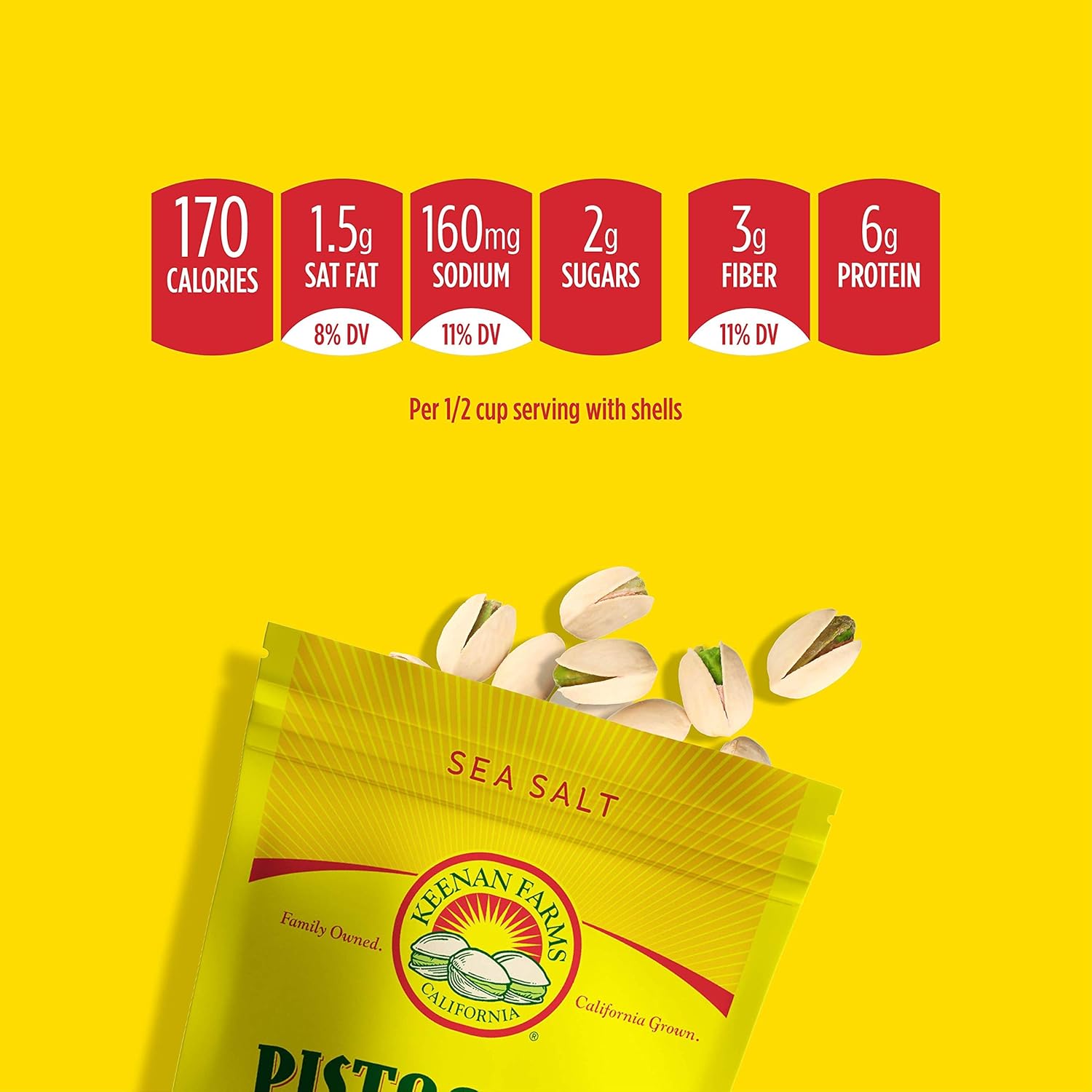 Keenan Farms Pistachos, 16 onzas