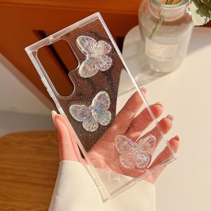 LXXZBC Funda delgada y transparente para Samsung Galaxy S20 Ultra, diseño de mariposa 3D para mujeres y niñas, a la moda, brillante, suave, LXXZBC Funda delgada y transparente para Samsung Galaxy S20 Ultra, diseño de mariposa 3D para mujeres y niñas, a la moda, brillante, suave,