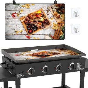 WADEO Tapete de plancha de 36 pulgadas para Blackstone, accesorios de parrilla Blackstone, goma natural gruesa, alfombrilla de barbacoa para todas WADEO Tapete de plancha de 36 pulgadas para Blackstone, accesorios de parrilla Blackstone, goma natural gruesa, alfombrilla de barbacoa para todas