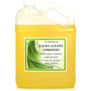 Dr Adorable Aceite de jojoba dorado orgánico 100% puro, 128 onzas, un galón, 7 libras Dr Adorable Aceite de jojoba dorado orgánico 100% puro, 128 onzas, un galón, 7 libras