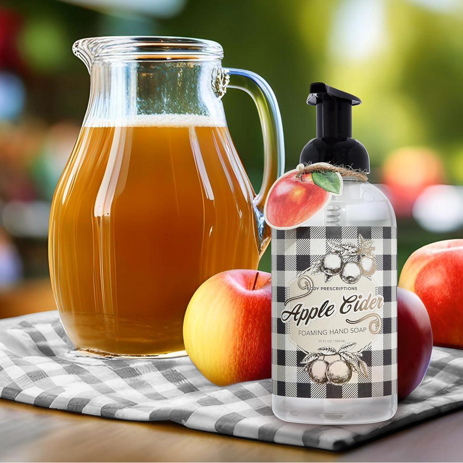 Body Prescriptions Jabón de manos espumoso de sidra de manzana  Limpieza profunda suave para manos suaves y limpias, 20.0 fl oz