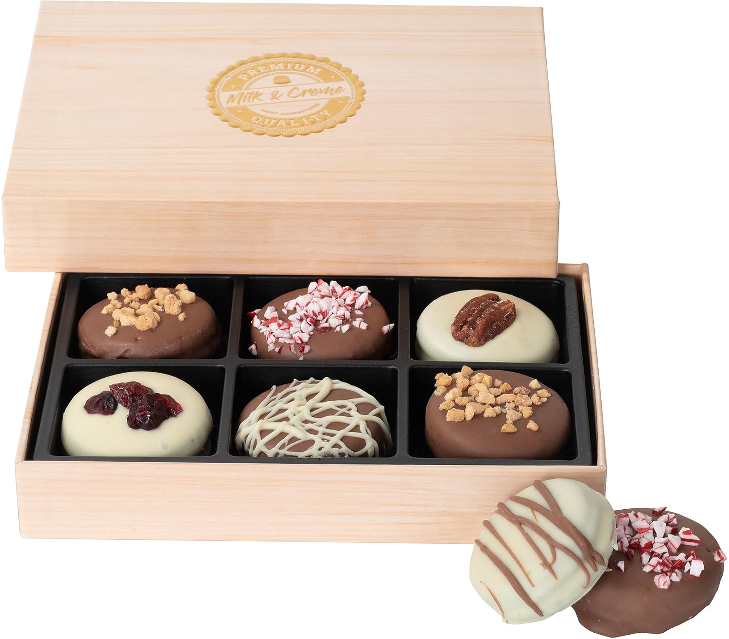 Regalo de galletas de chocolate para el día de San Valentín, galletas cubiertas de chocolate con leche, caja de regalo de galletas, regalos de