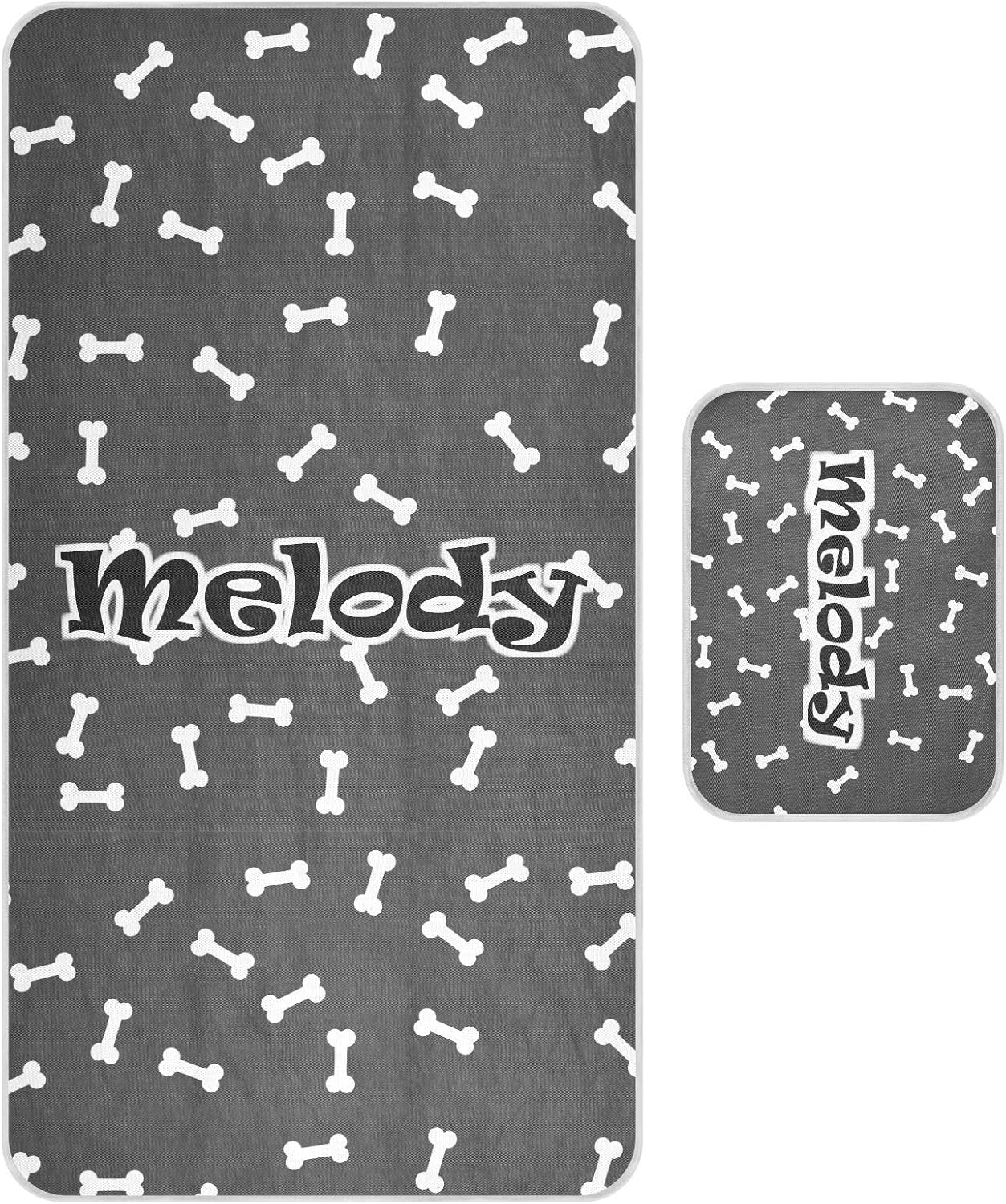 Custom Dog Bone Crib Mattress Protector Pad for Boys Girls Baby Ice Silk Mat Bed Toddler Mattress Pad Cooling Mattress Topper for Crib Mattress, 52″