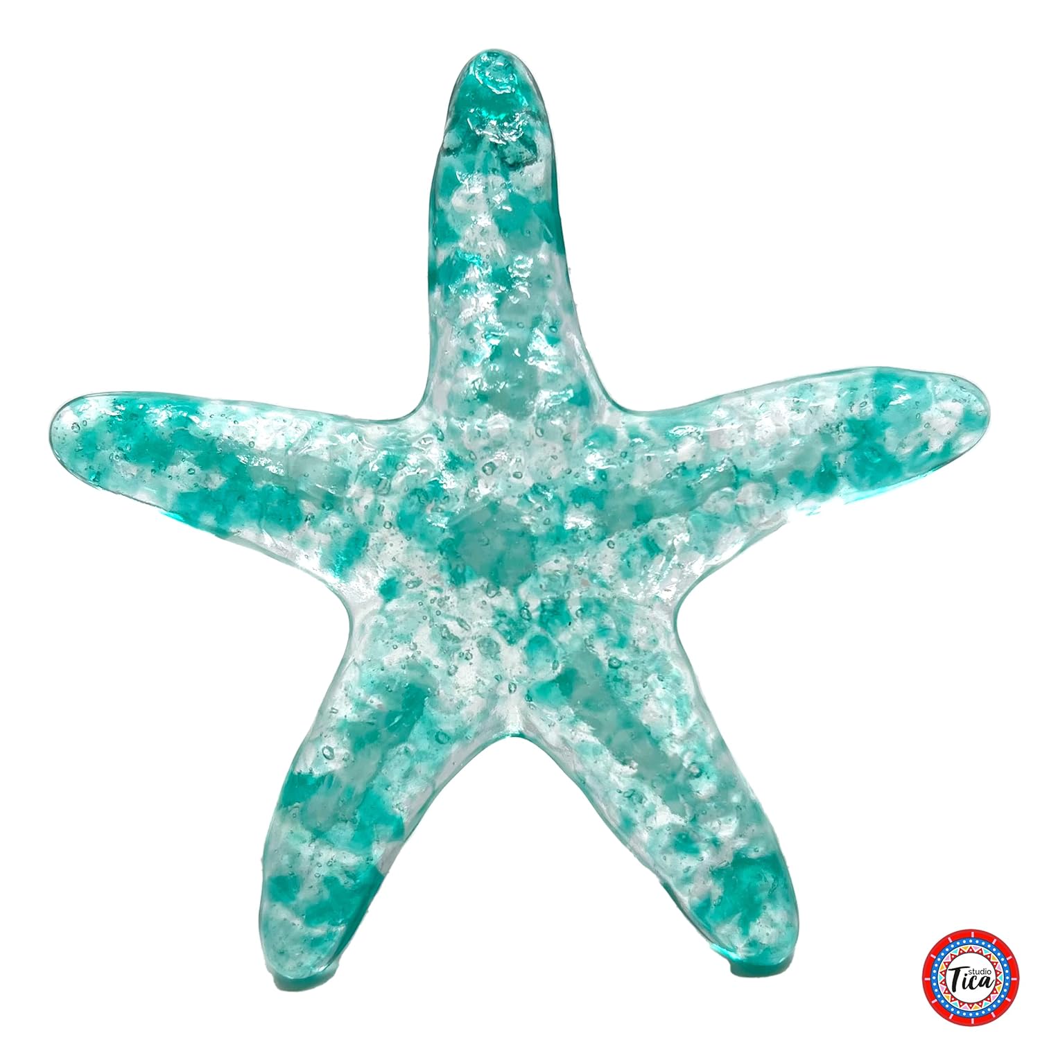 Glass Starfish – Emerald Collection – Handmade Sea Ornament and Paperweight – Beach – Nautical – Unique gift – 2024 Edition