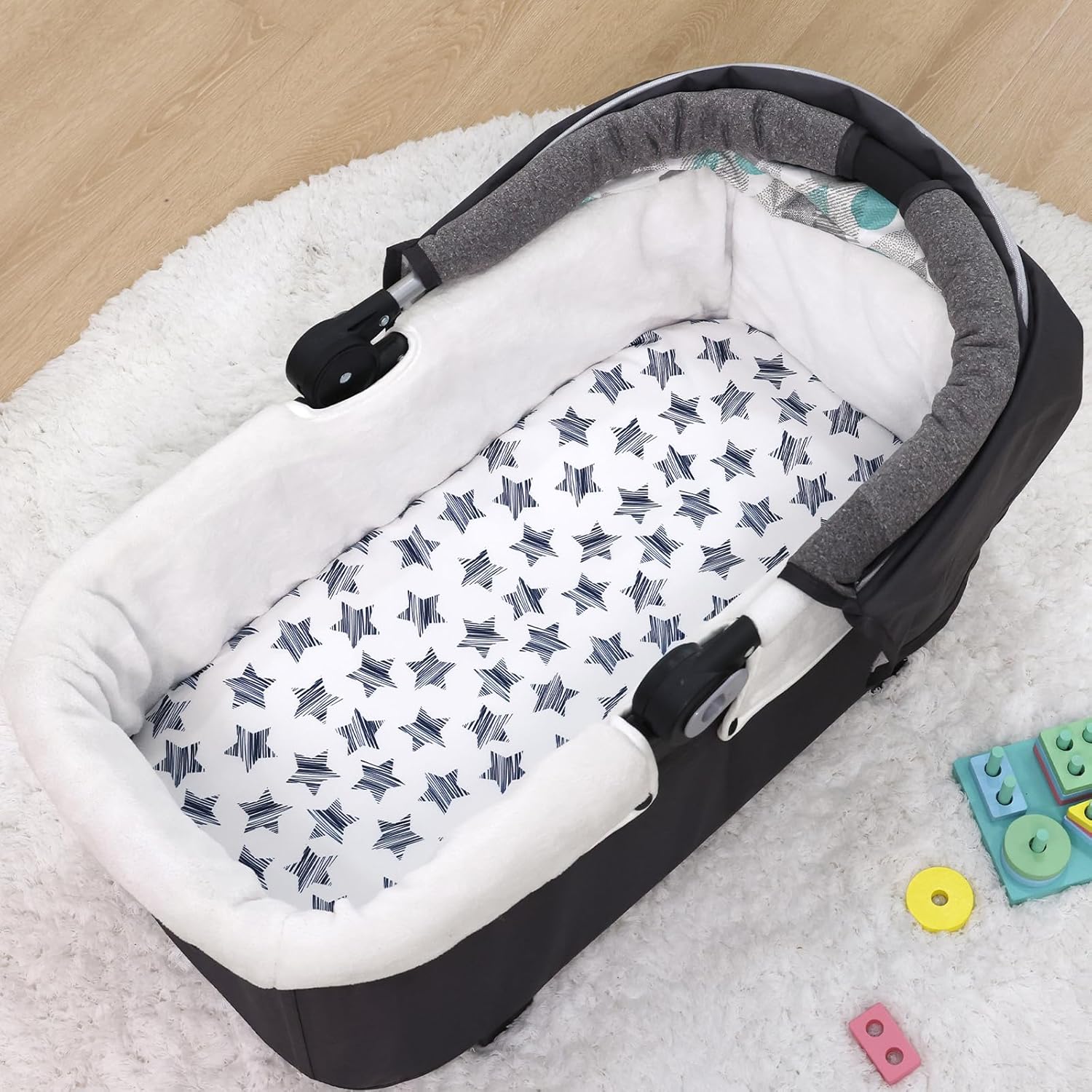 PHF Paquete de 3 sábanas suaves para moisés, sábanas espaciales cómodas para bebés, niños y niñas, ajuste universal para la mayoría de colchones de