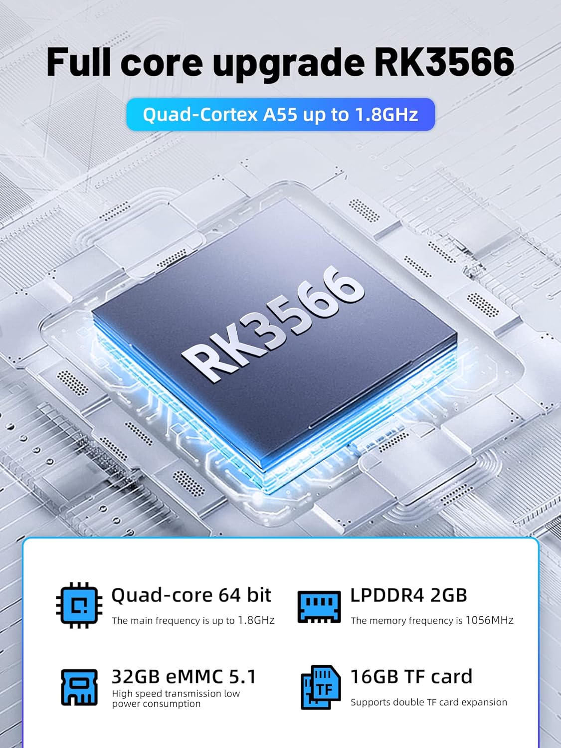 RG353VS – Consola de juegos portátil de video retro, sistema Linux, pantalla IPS de 3.5 pulgadas, carga de tarjeta TF de 64G, 4450 juegos clásicos,
