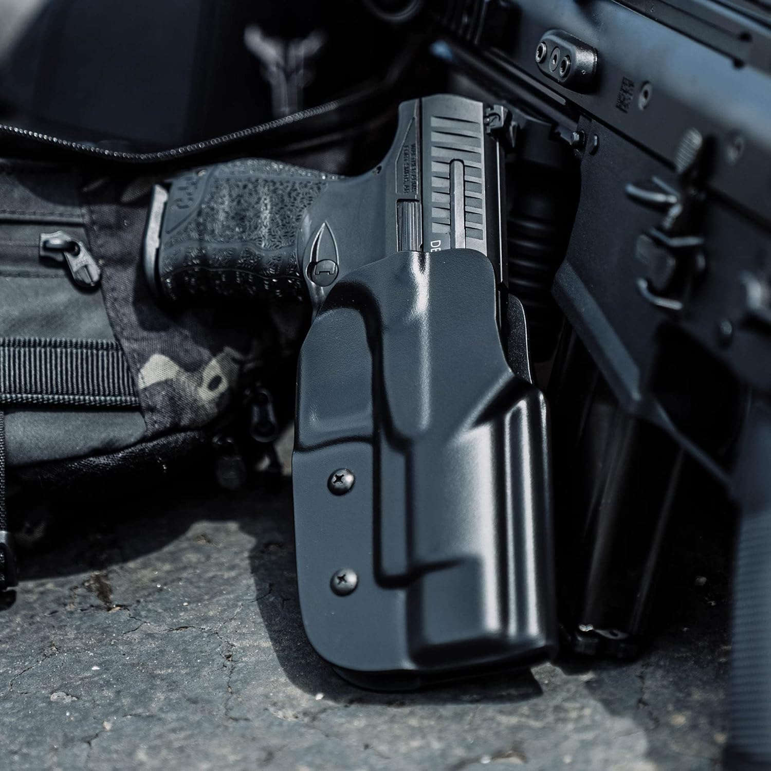 Funda FN FNX-45 OWB  Fabricado en Estados Unidos  Se adapta a FN FNX 45, funda clásica OWB por Blade-Tech Holsters, cintura exterior abierta (mano