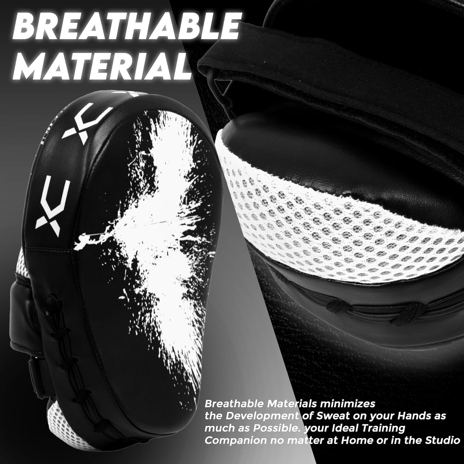 DALLX Guantes deportivos de punzón con gancho y jab curvados para entrenamiento de artes marciales, karate, kickboxing, Muay Thai con correas