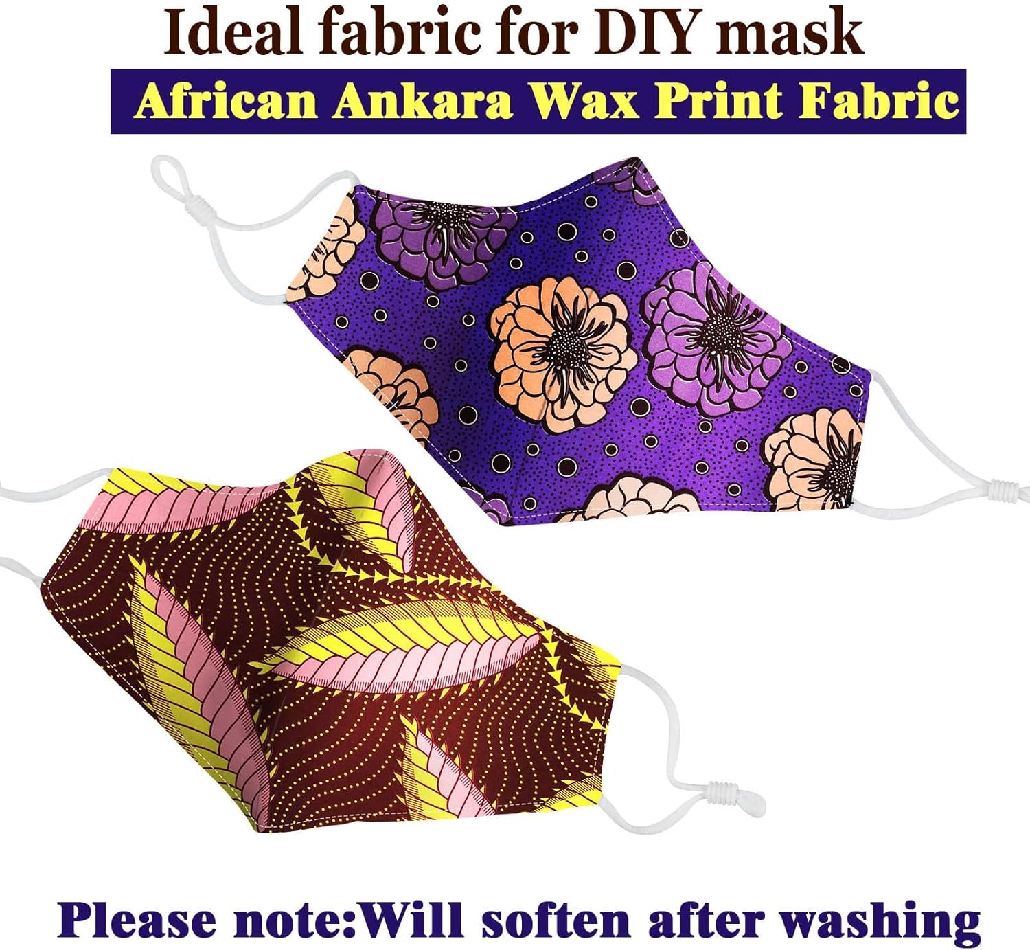 12 piezas de tela africana con estampado africano de tela africana por yarda para coser cubrir la cara, proyectos de manualidades y trabajos de
