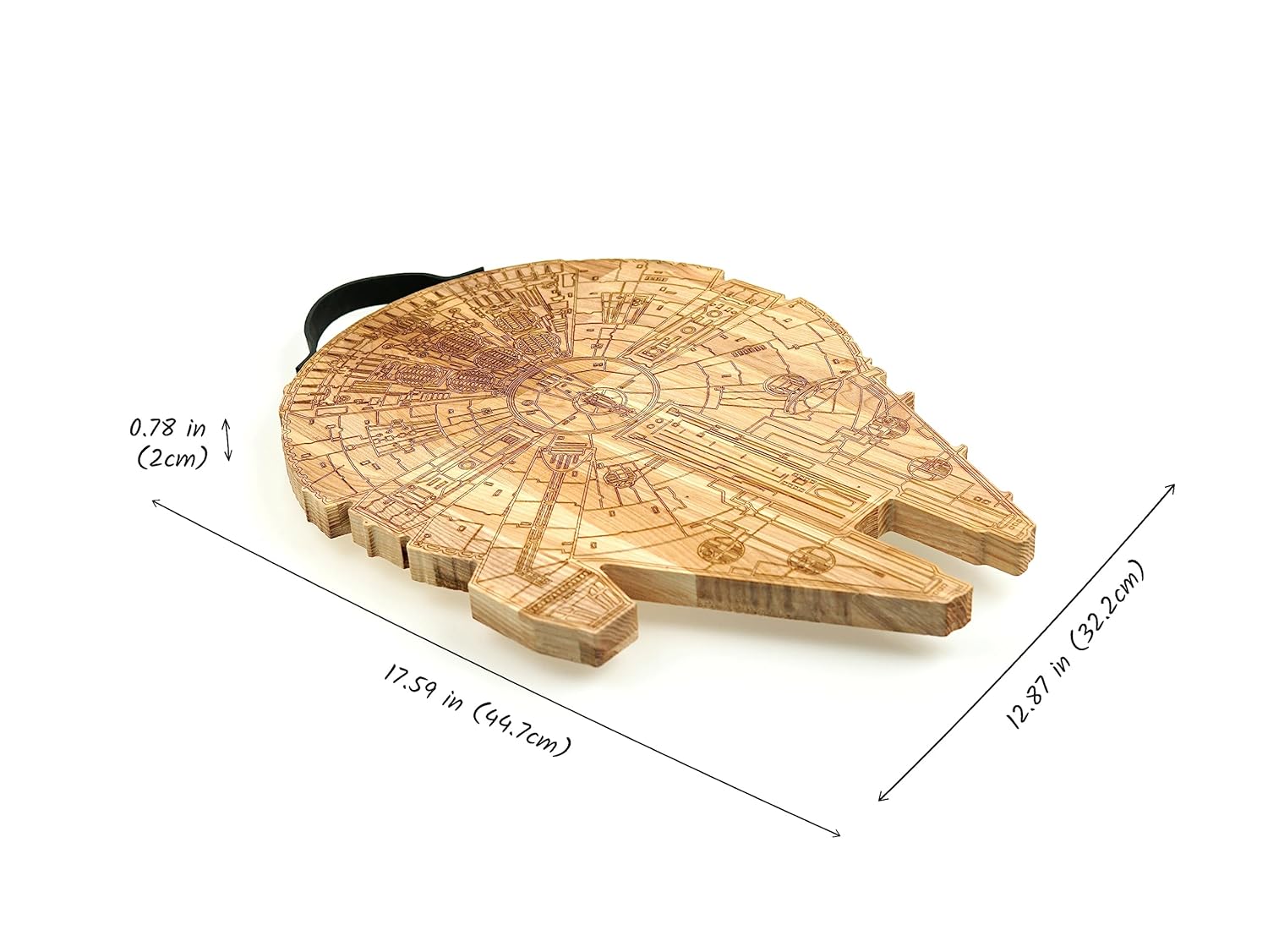 Millennium Falcon Cutting Board For Kitchen, Large Wood Chopping Board Set With Handle And Stand, Charcuterie Cheese Board With Holder, All-in-one