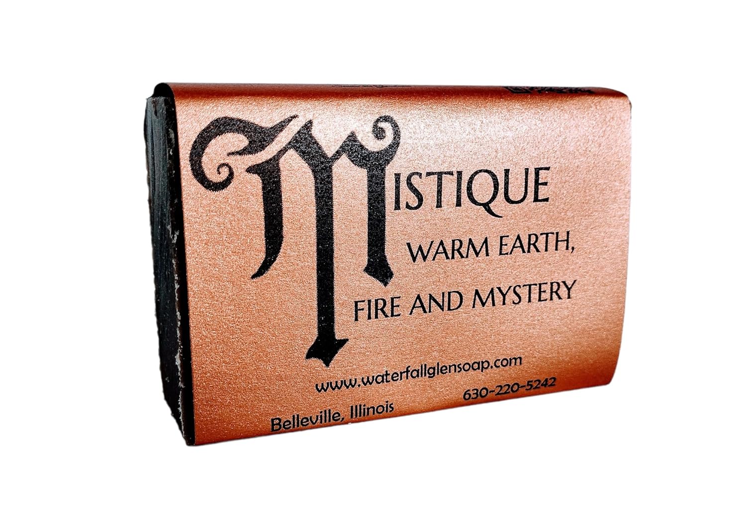 WFG WATERFALL GLEN SOAP COMPANY, LLC, Mistique, sándalo, pachulí y especias jabón de baño, jabón corporal, jabón vegano natural enriquecido con