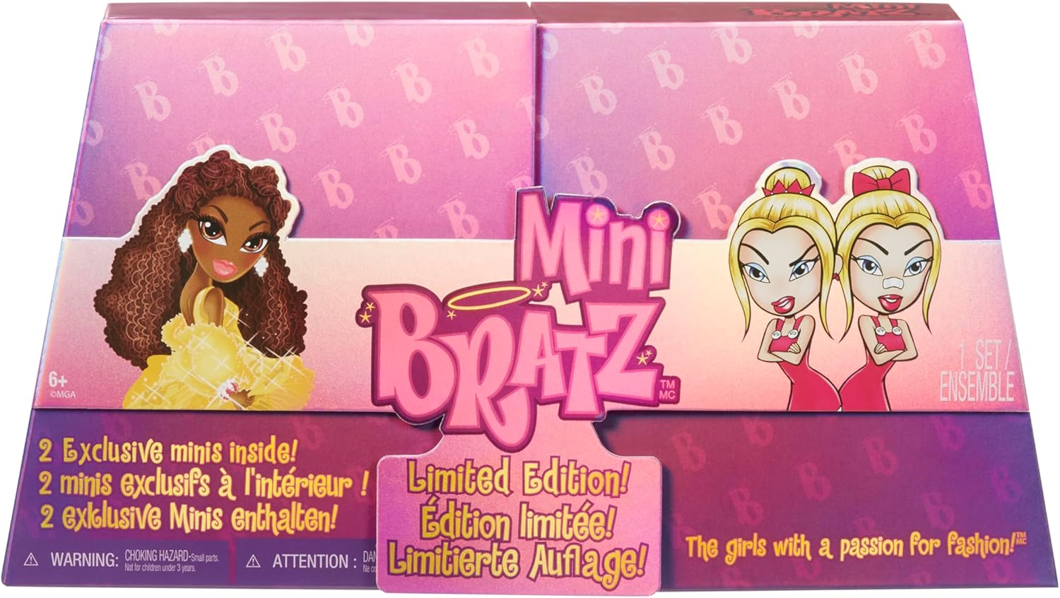 MGA’s Miniverse Mini Bratz Edición Limitada, paquete de 2 mini figuras de Felicia y Tweevils en embalaje de exhibición