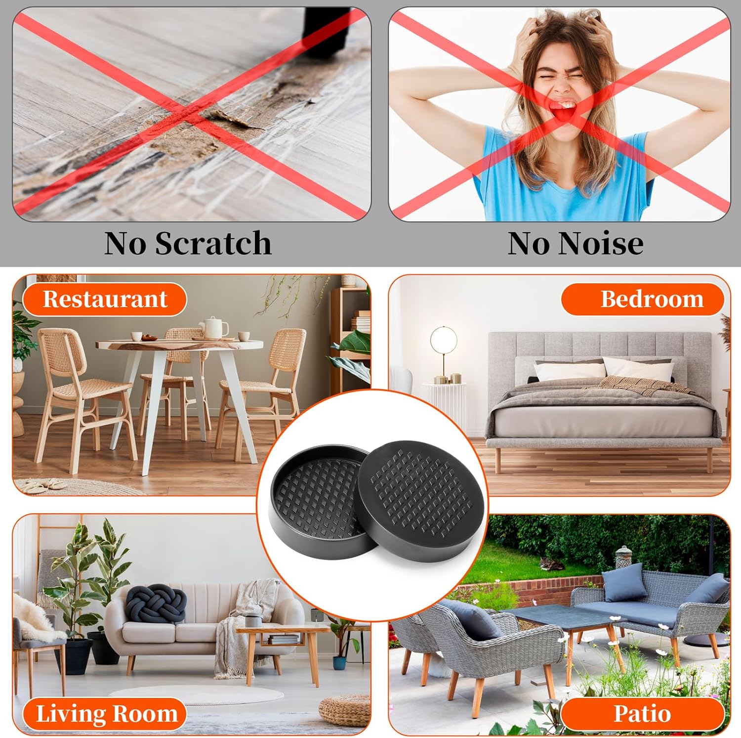Portavasos antideslizantes para muebles, almohadillas de goma de primera calidad para suelos de madera dura, almohadillas antideslizantes para