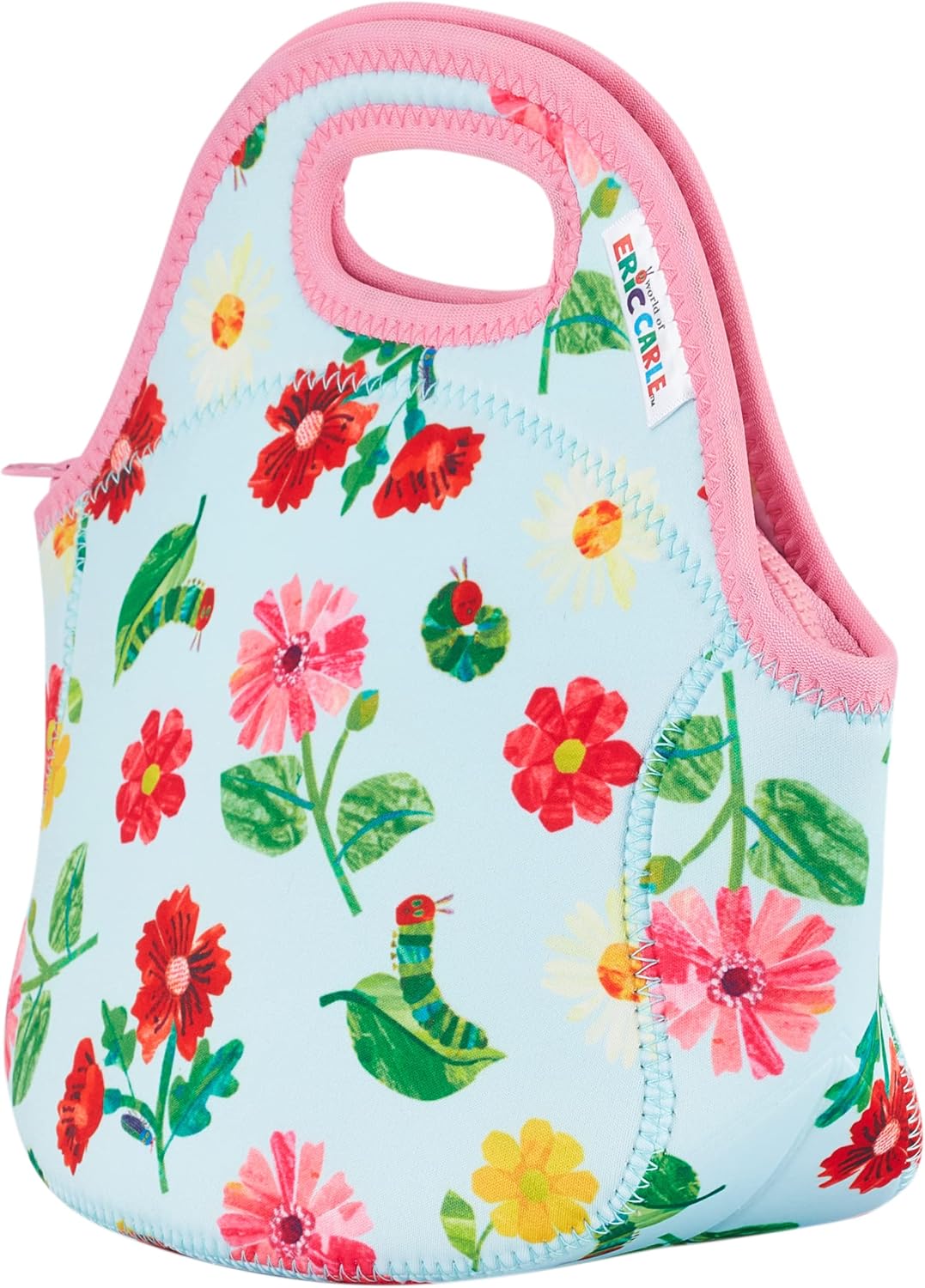 FUN KINS Lonchera aislada para niños, duradera, lavable a máquina, calidad premium, bolsillo interior y etiqueta de nombre, lonchera tamaño