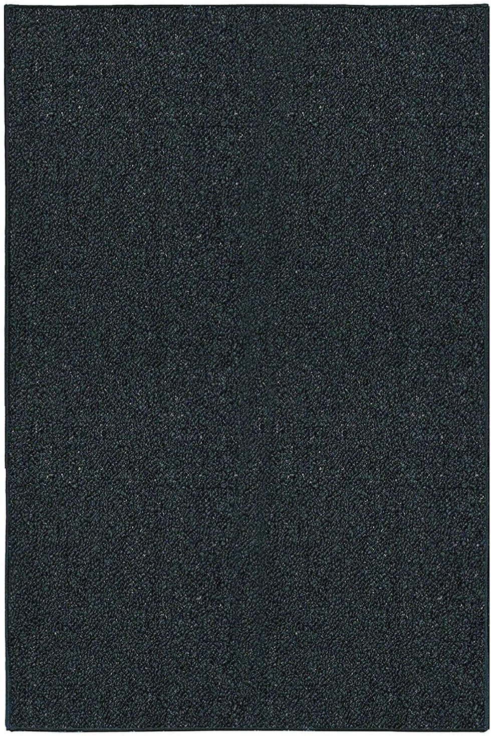 Broadway Collection – Alfombras para interiores y exteriores, aptas para mascotas, color verde oscuro, 2 x 4 pies