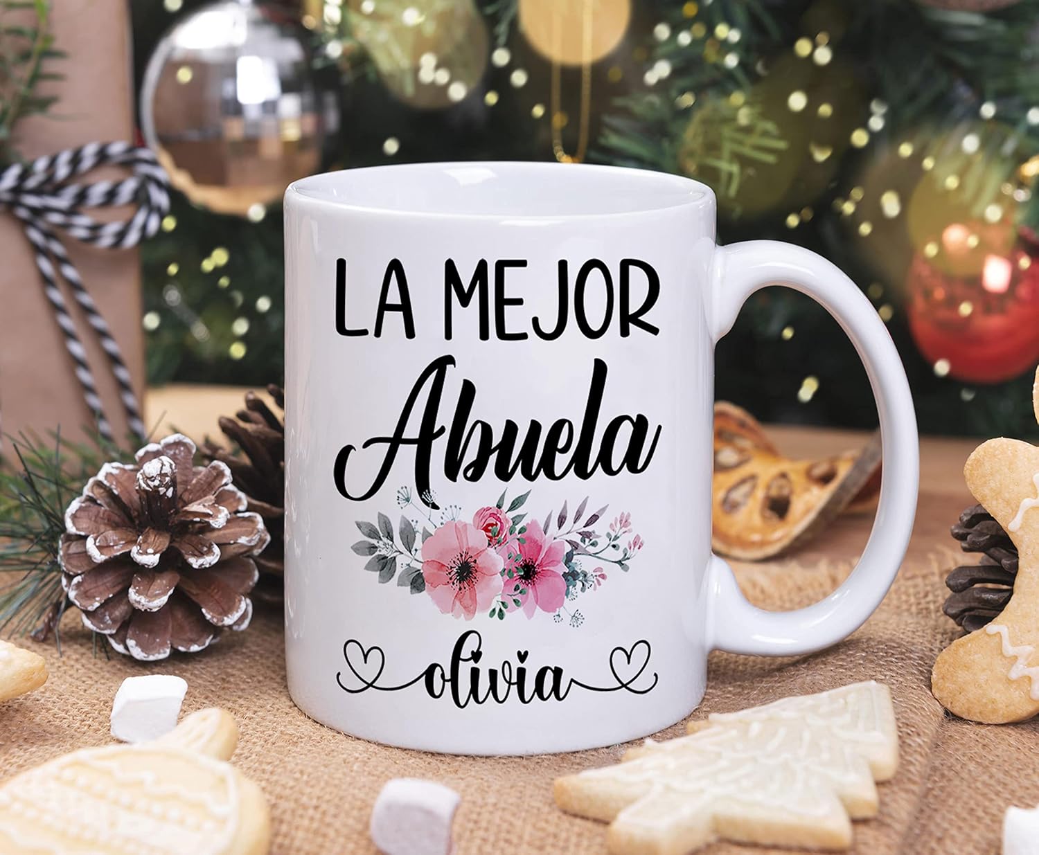 PREZZY Regalo para el día de la madre para mujeres, mamá, abuela, personalizadas, La Mejor Abuela, taza de café de la madre, regalo taza de café,