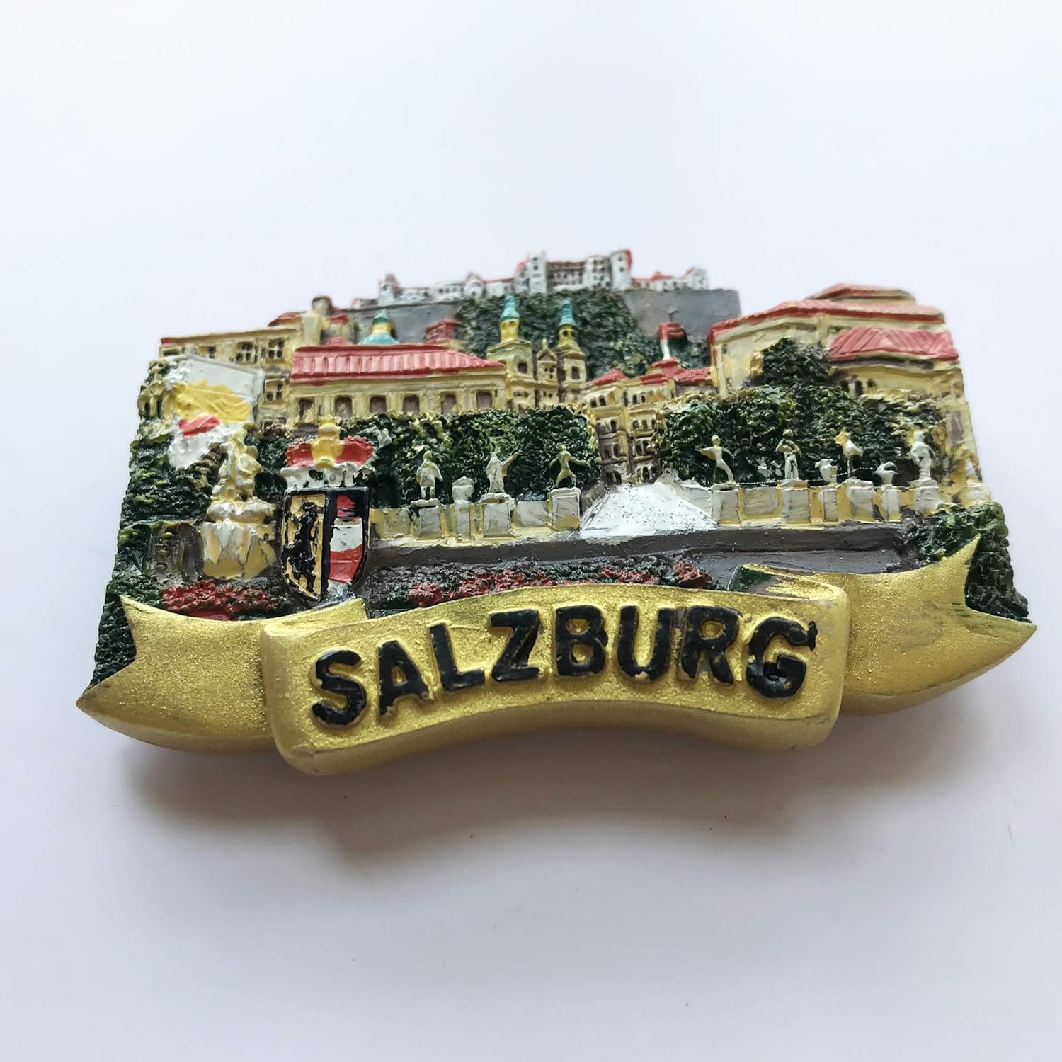 3D Salzburg Austria imán de refrigerador recuerdos de viaje, imán de nevera de Austria decoración del hogar y la cocina