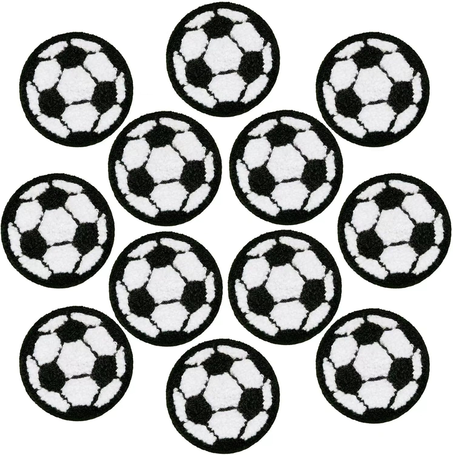 Parches de felpilla para fútbol, 12 piezas, parches para planchar, para deporte, fútbol, para manualidades, chaquetas, ropa, vestido, sombrero,