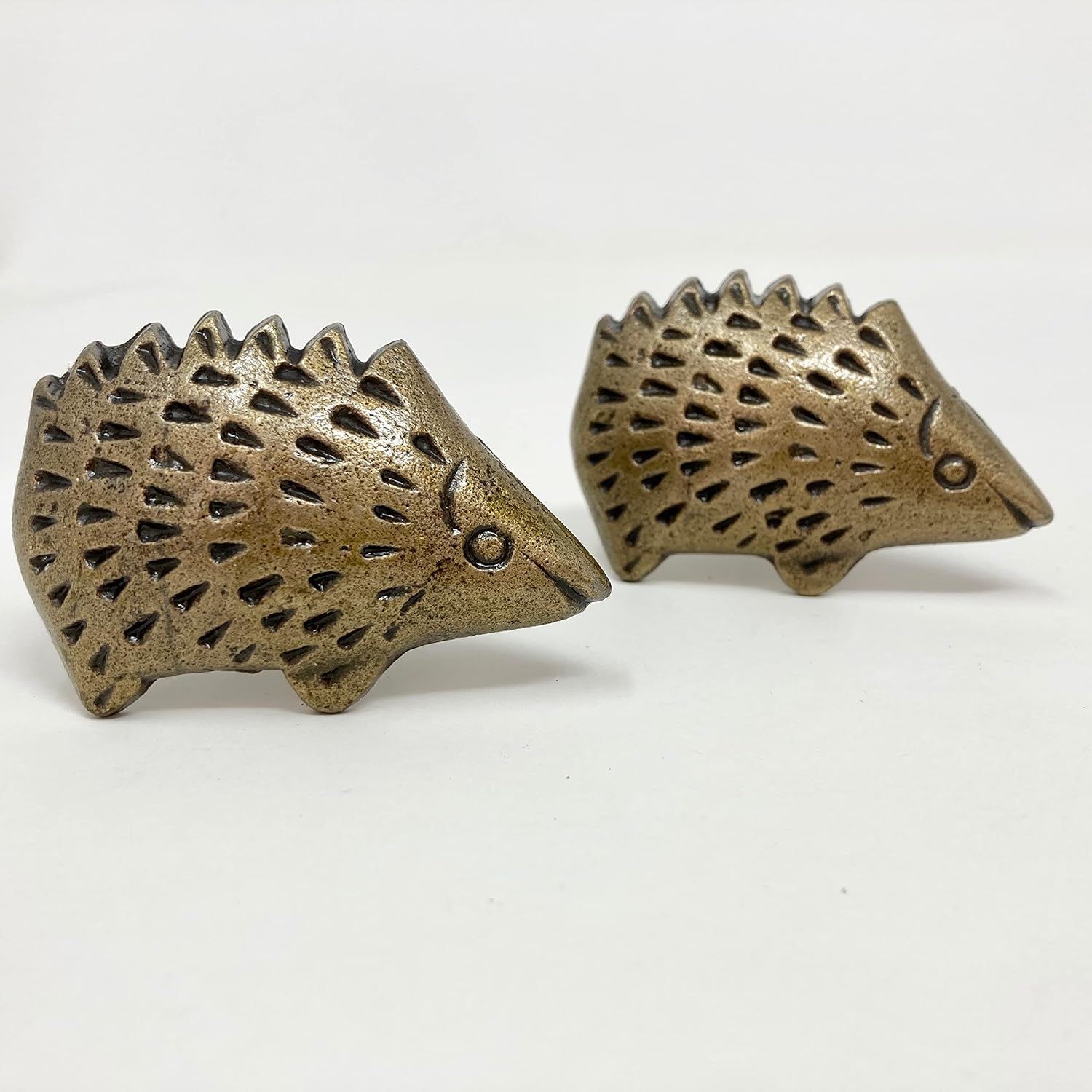 Erizo vintage bronce antiguo hecho a mano Metal Animal Armario Perillas de puerta, tiradores de cajón manijas de puerta de gabinete