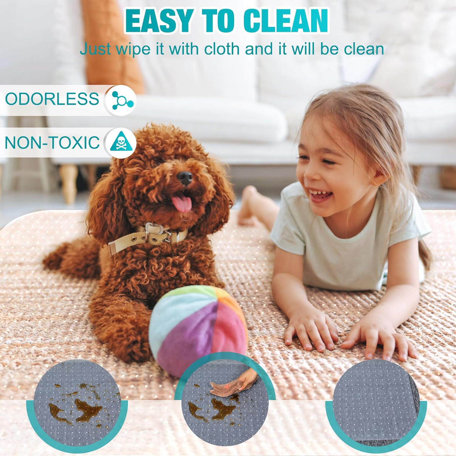 BesWin Tapete para silla de oficina para suelos alfombrados, 60 x 48 pulgadas, tapete transparente para silla de escritorio para alfombras de pelo